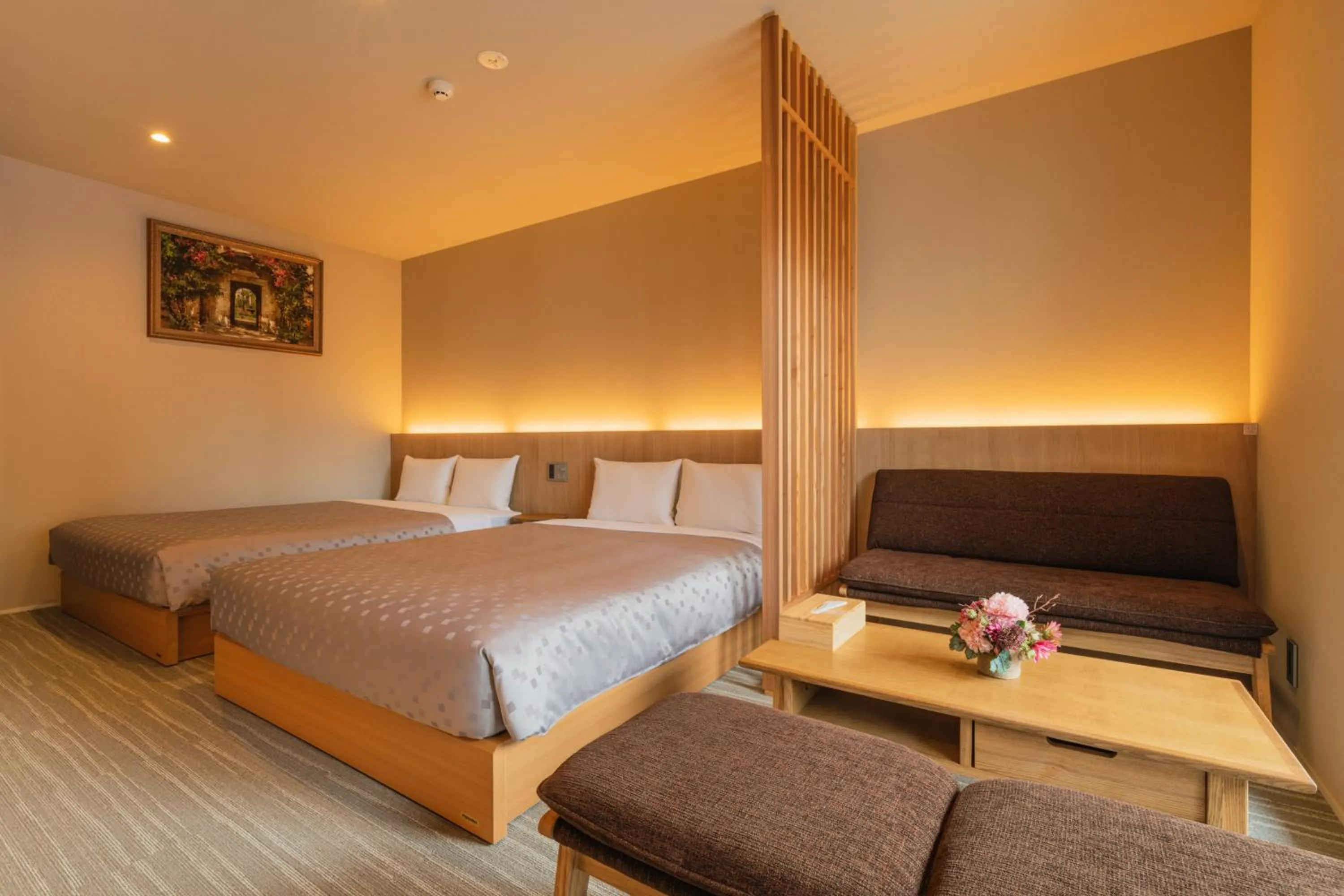 Photo of the whole room, Bed in GRAND BASE Fukuoka Tenjin