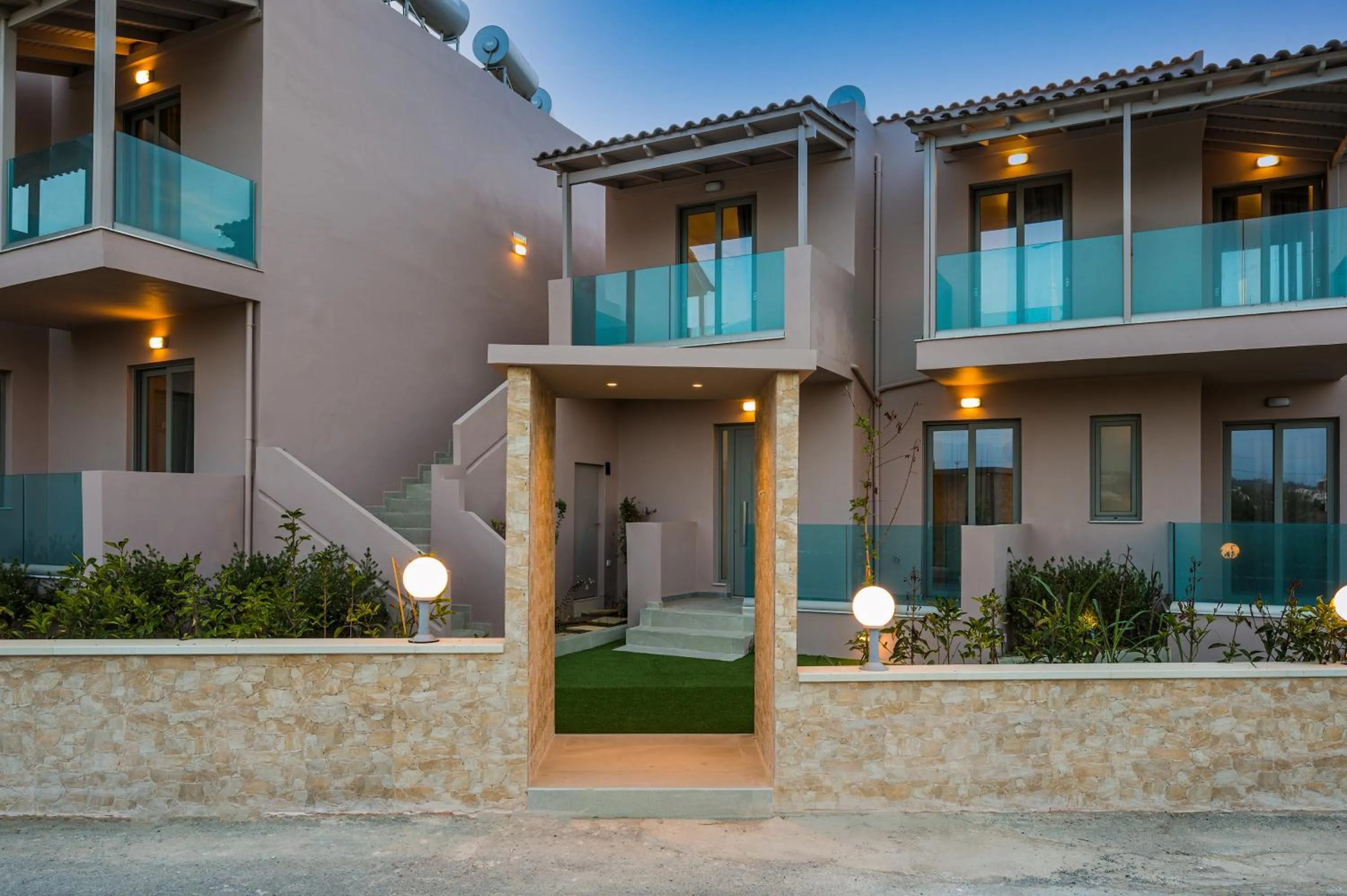 Property building in Aegean Breeze Luxury Apartments next to the sea