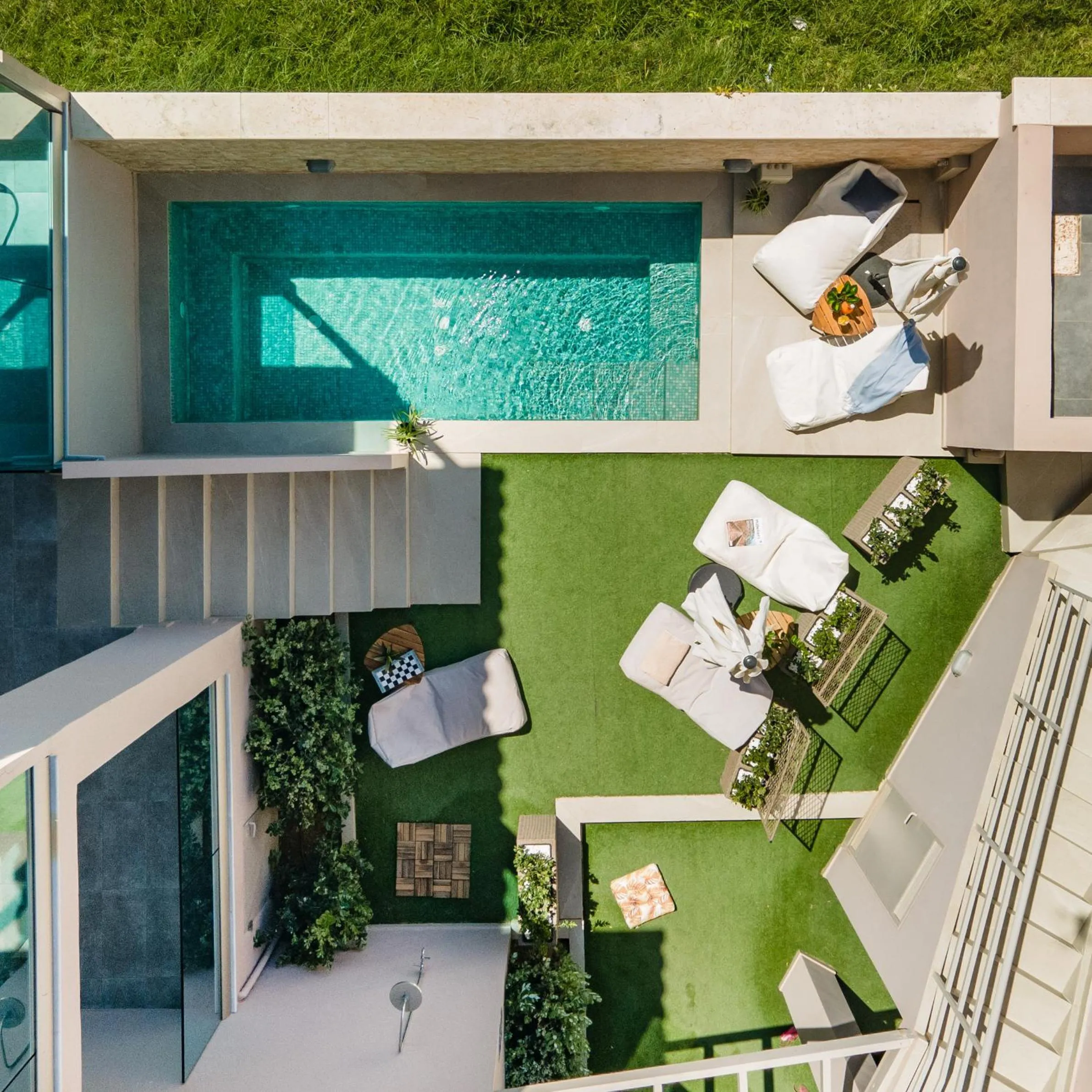Bird's eye view in Aegean Breeze Luxury Apartments next to the sea
