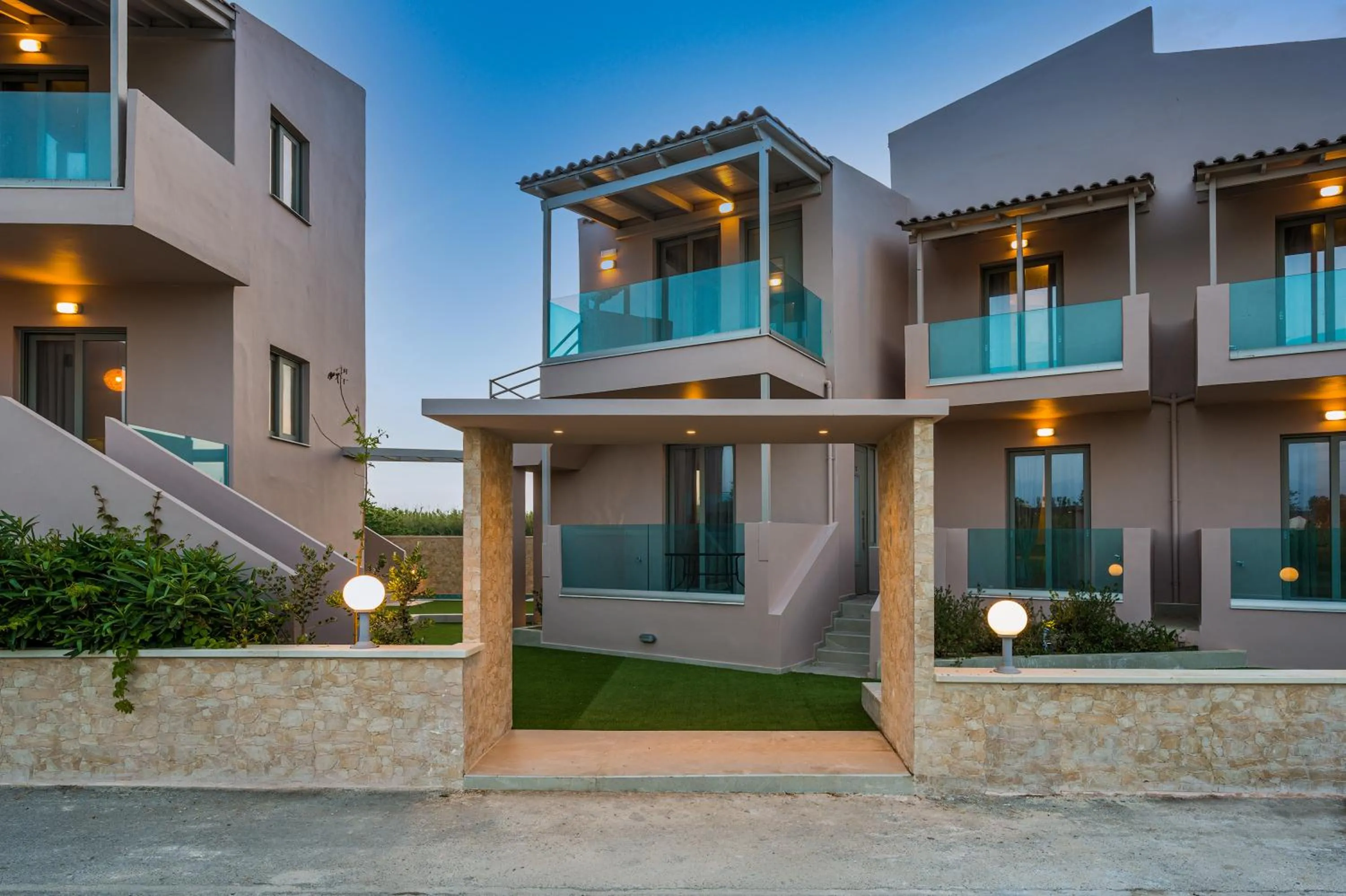 Property building in Aegean Breeze Luxury Apartments next to the sea