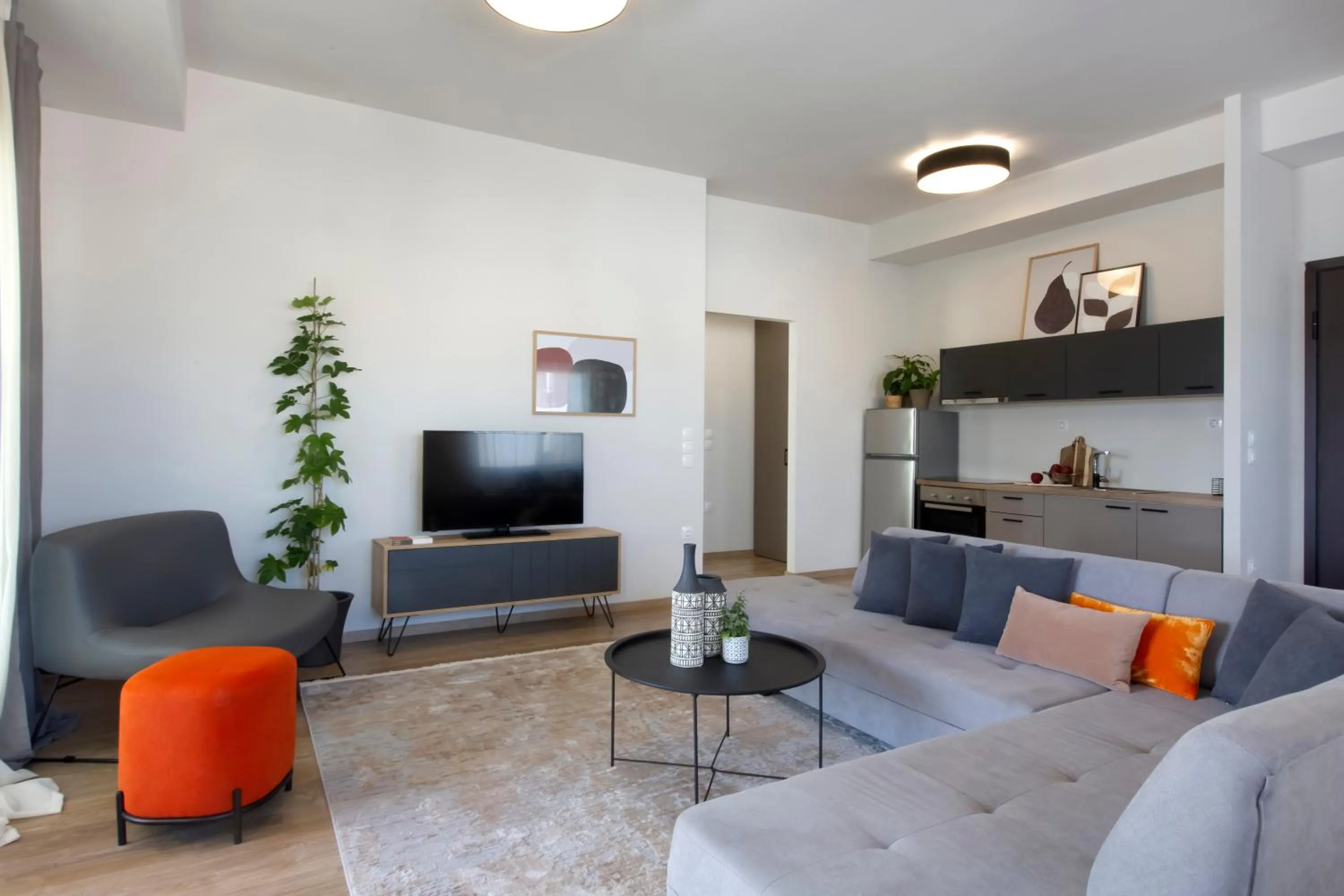Living room in Thisean Modern Suites By Athens Stay