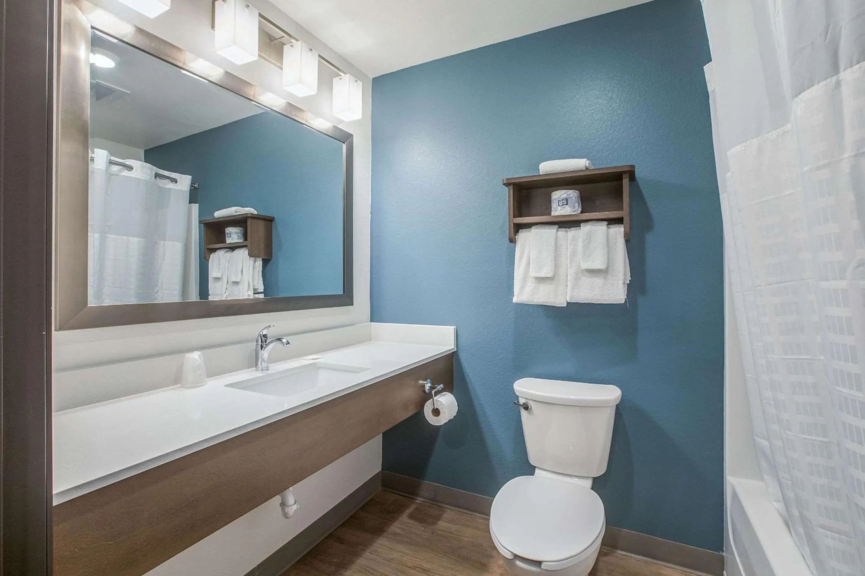 Bathroom in WoodSpring Suites Atlanta McDonough