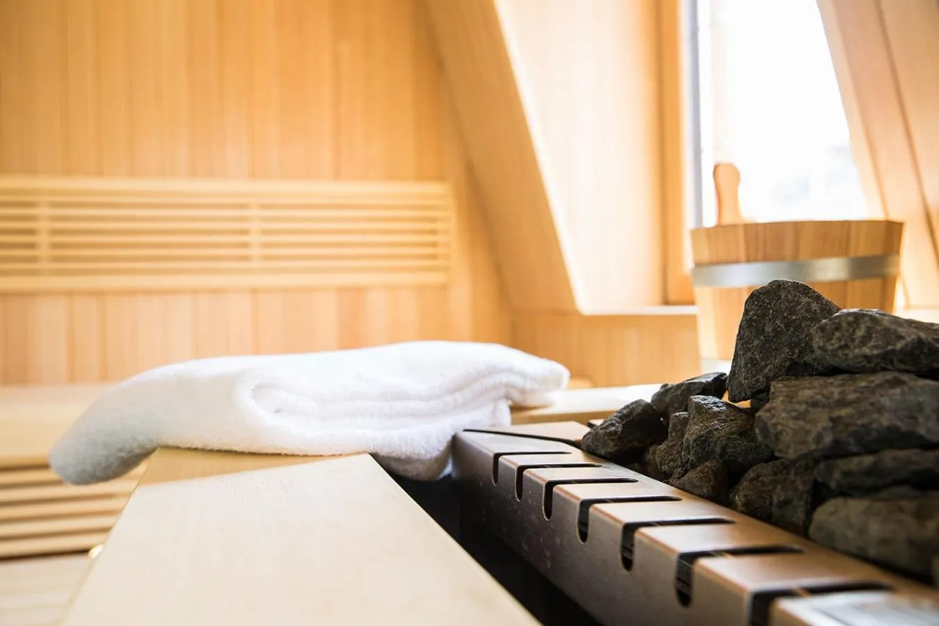 Sauna, Bed in Hotel Deutschherrenhof