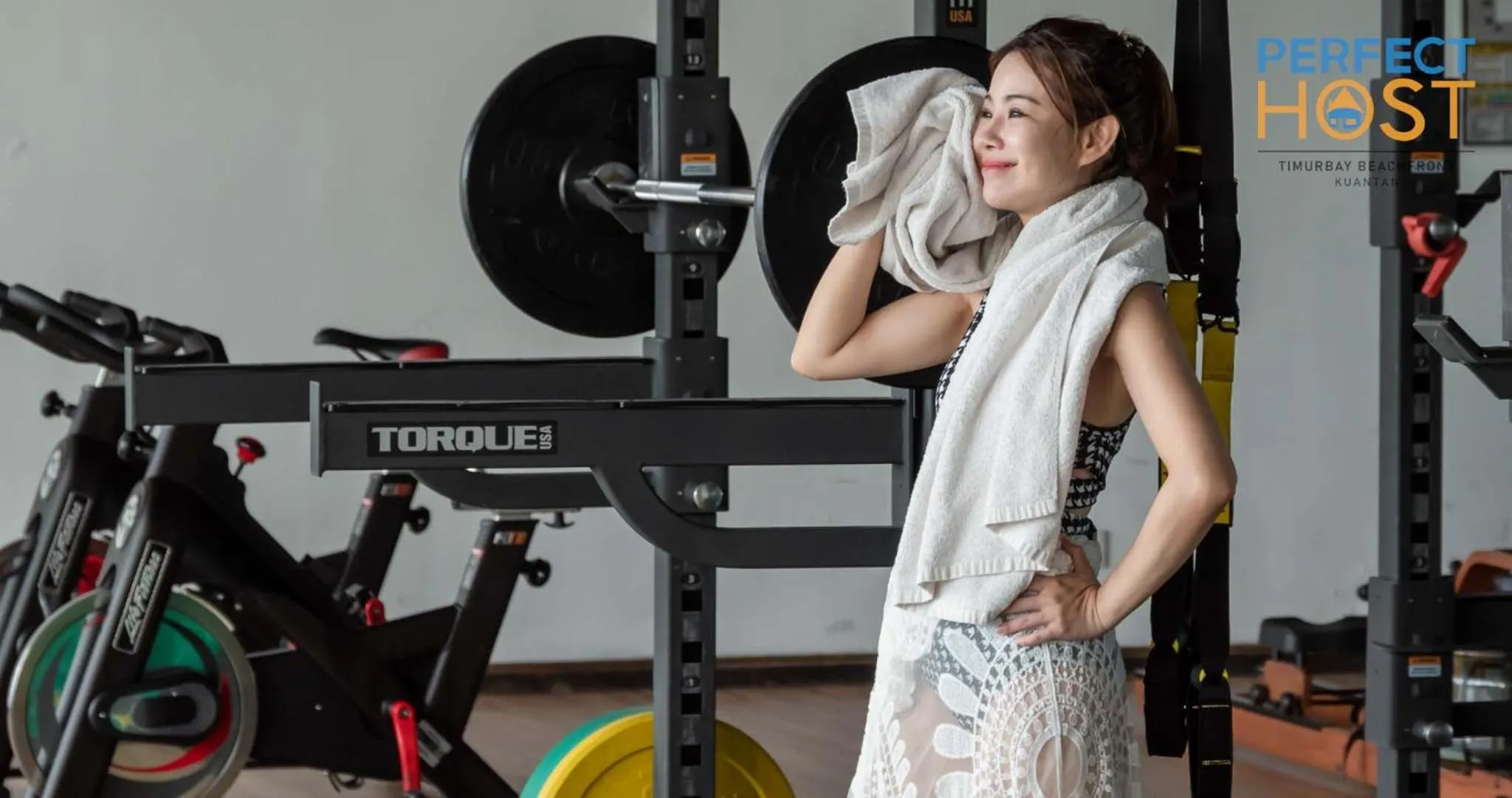 Fitness centre/facilities in Timurbay Beachfront by Perfect Host