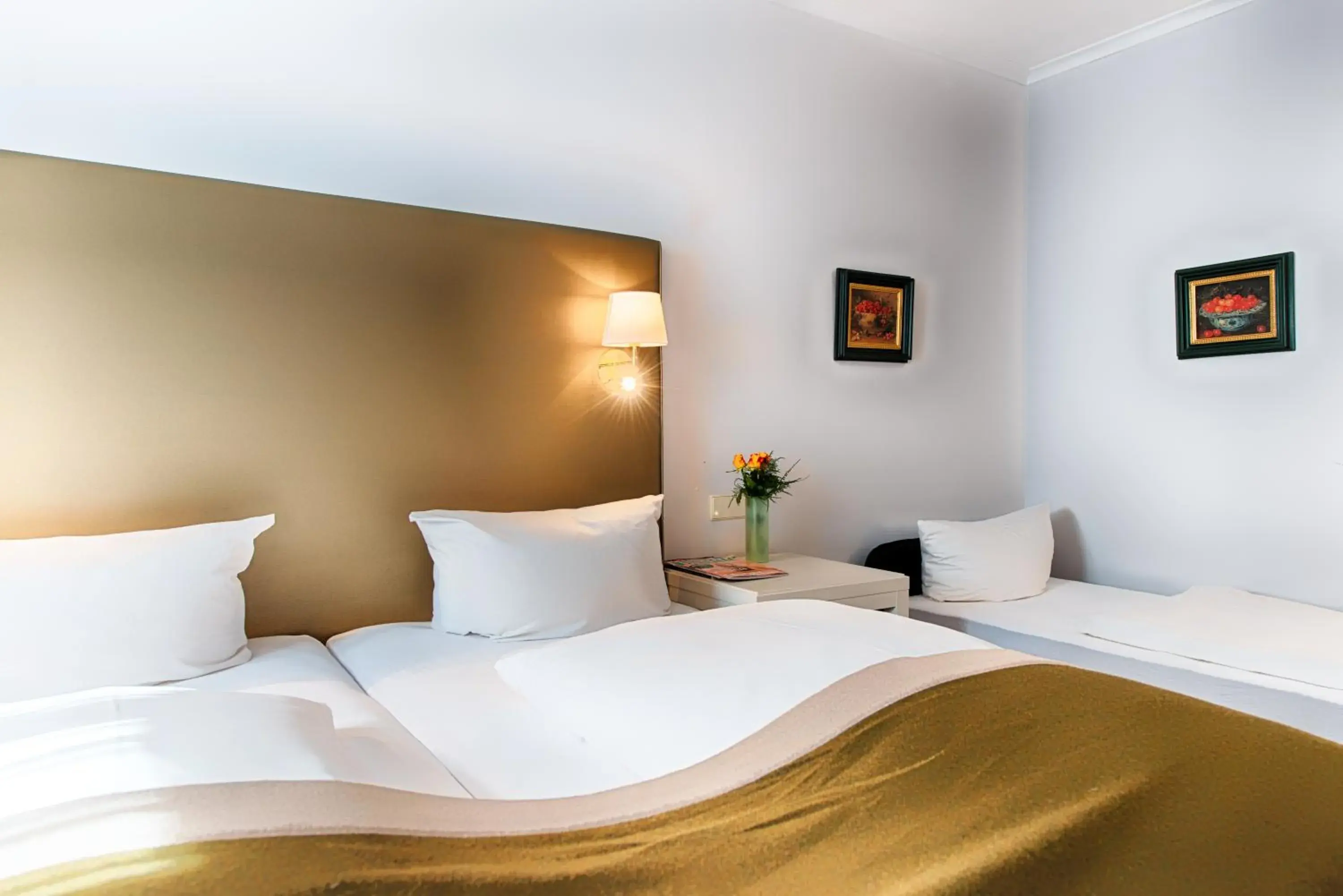 Bed in Hotel SchreiberHof Bed in Hotel SchreiberHof