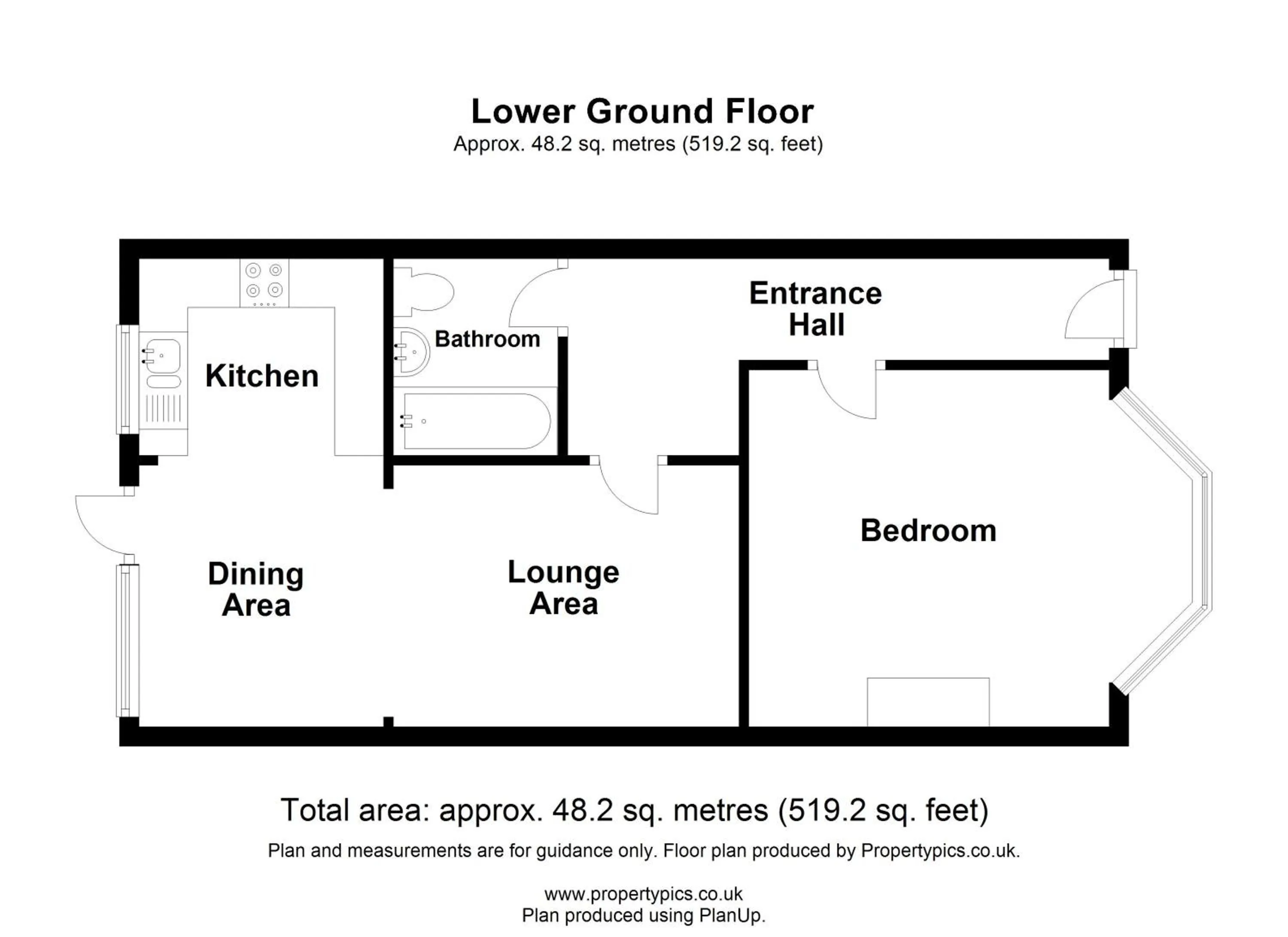 Floor plan in The Roost Group - Stylish Apartments