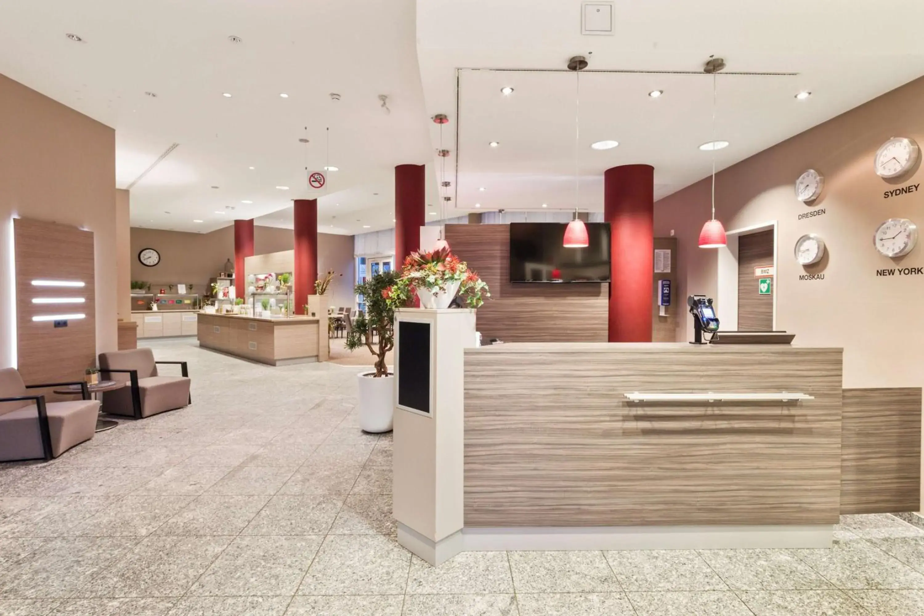 Lobby or reception in Park Inn by Radisson Dresden Lobby or reception in Park Inn by Radisson Dresden