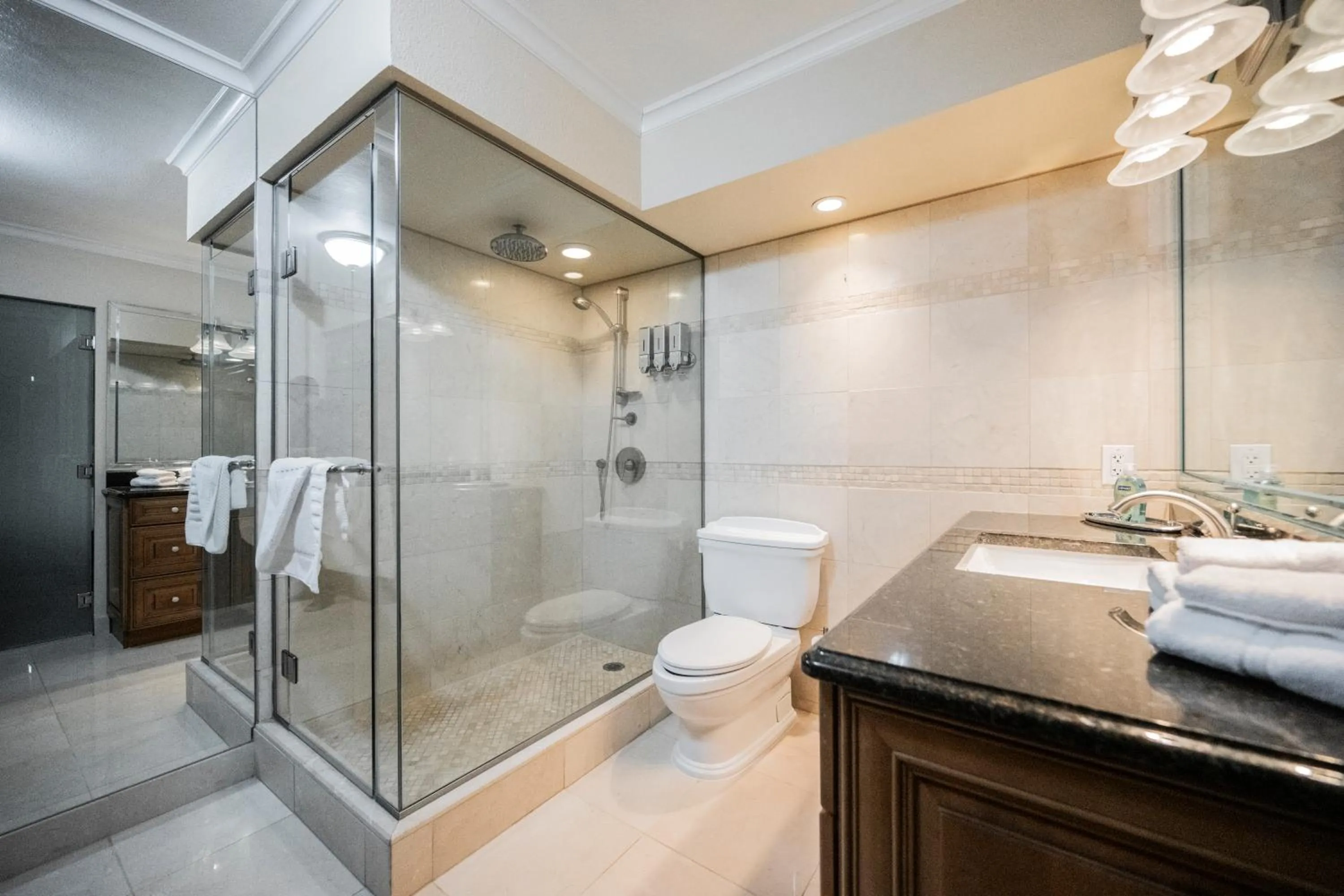 Bathroom in StripViewSuites at Jockey Club