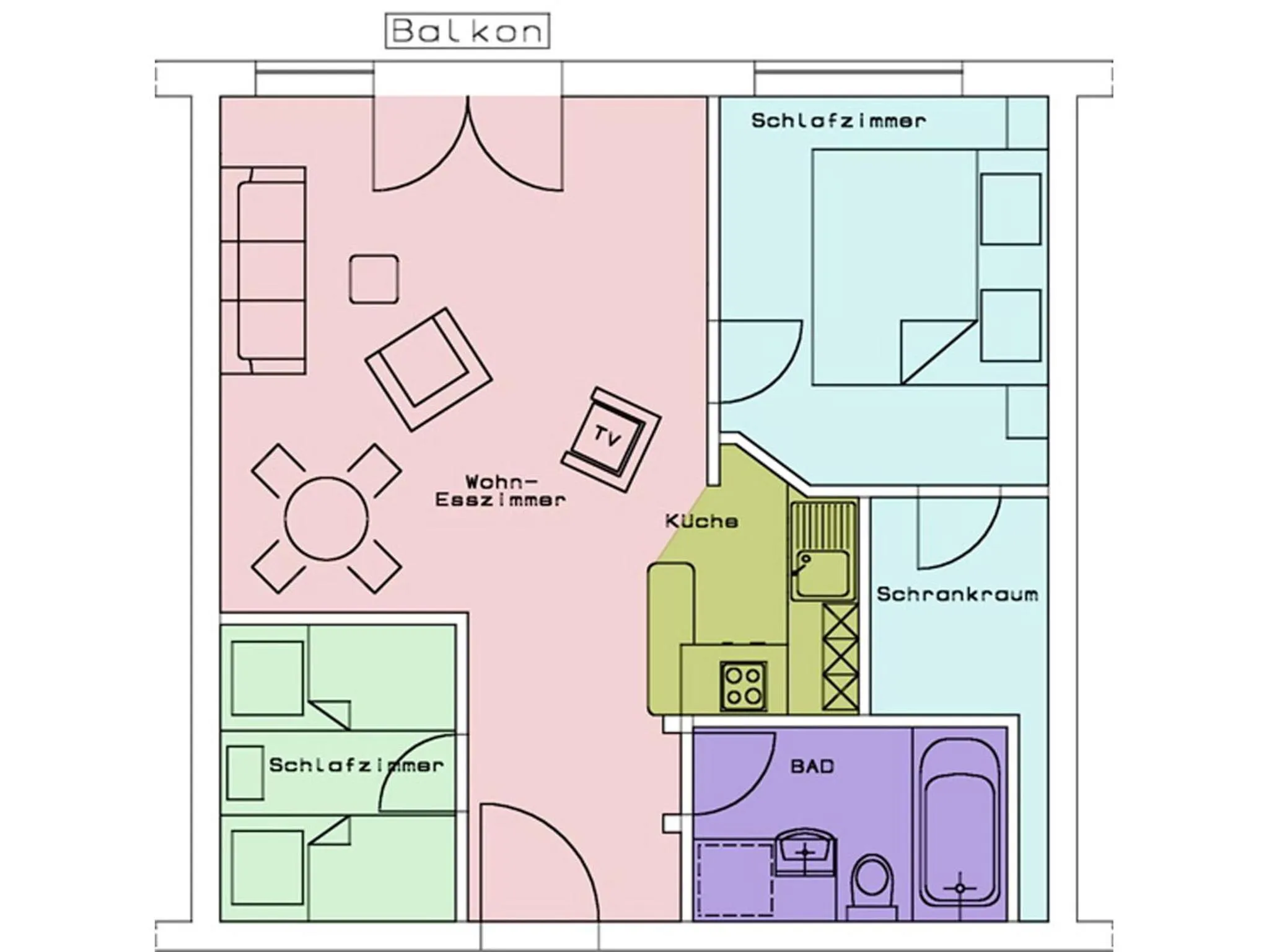 Floor plan in Appartement-Hotel Seespitz