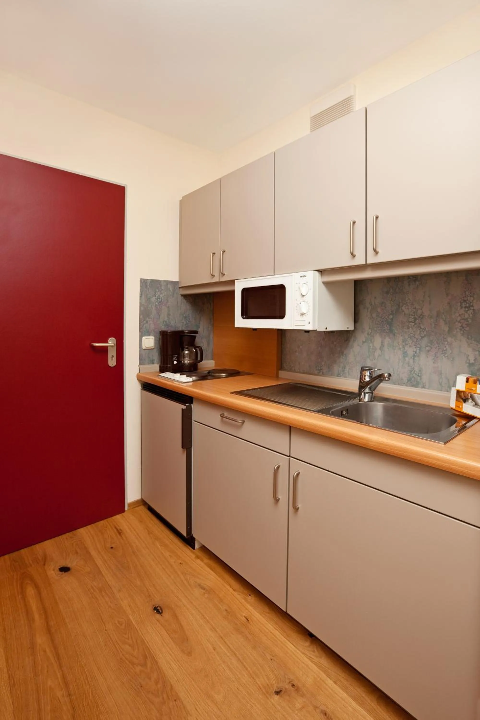 Kitchen or kitchenette in Appartement-Hotel Seespitz