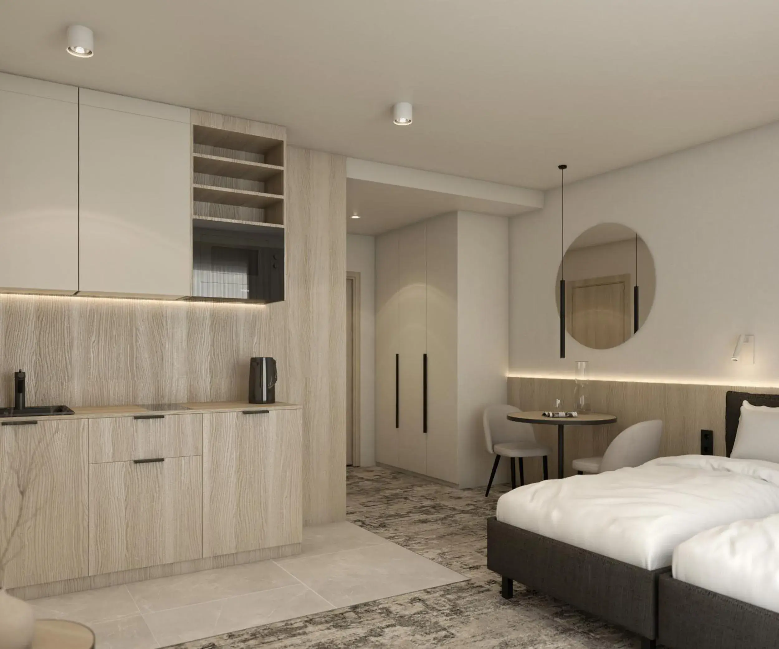 Deluxe Studio Apartment with Balcony - single occupancy in ZatorHome apartamenty - blisko Energylandii i Zatorlandu Deluxe Studio Apartment with Balcony - single occupancy in ZatorHome apartamenty - blisko Energylandii i Zatorlandu