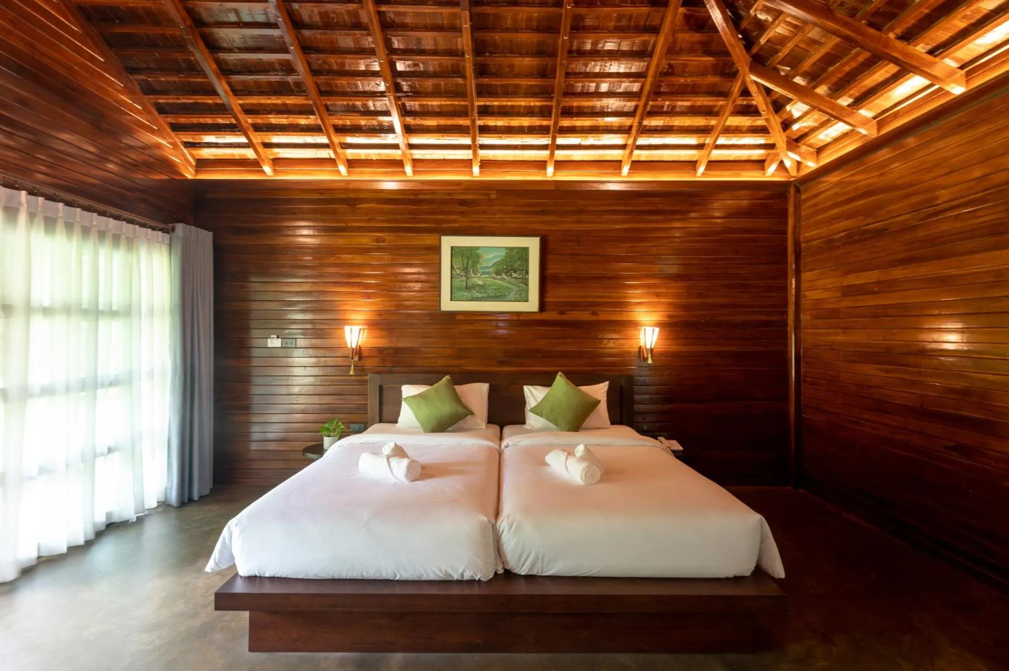 Decorative detail, Bed in Phumontra Resort Nakhon Nayok