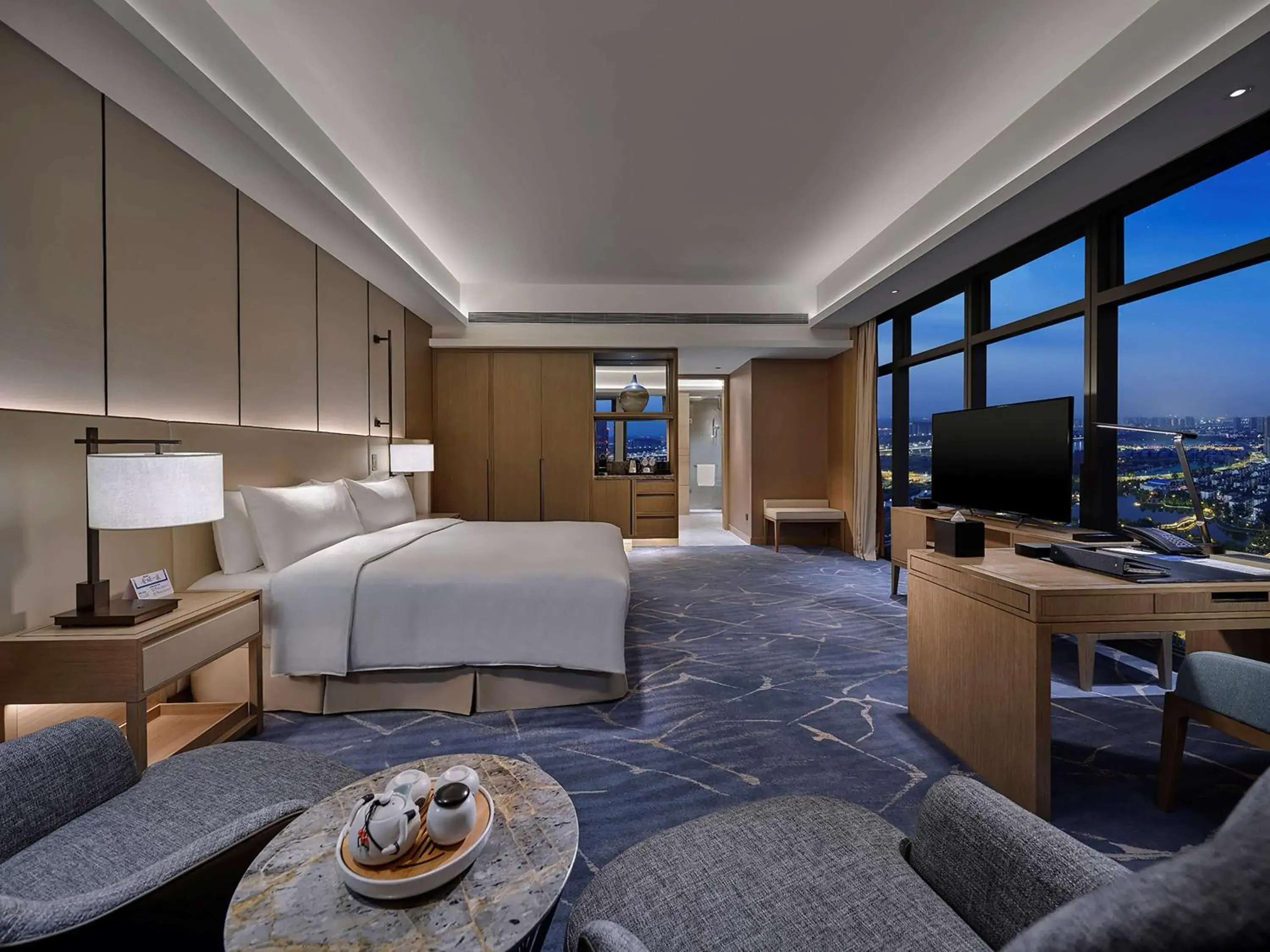 Living room, Bed in Hilton Beijing Tongzhou Living room, Bed in Hilton Beijing Tongzhou