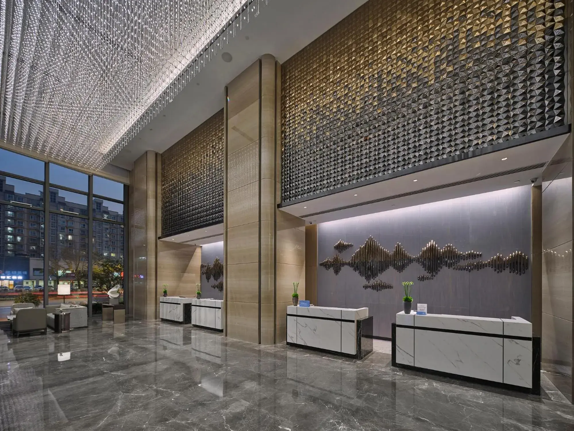 Lobby or reception in Hilton Beijing Tongzhou Lobby or reception in Hilton Beijing Tongzhou