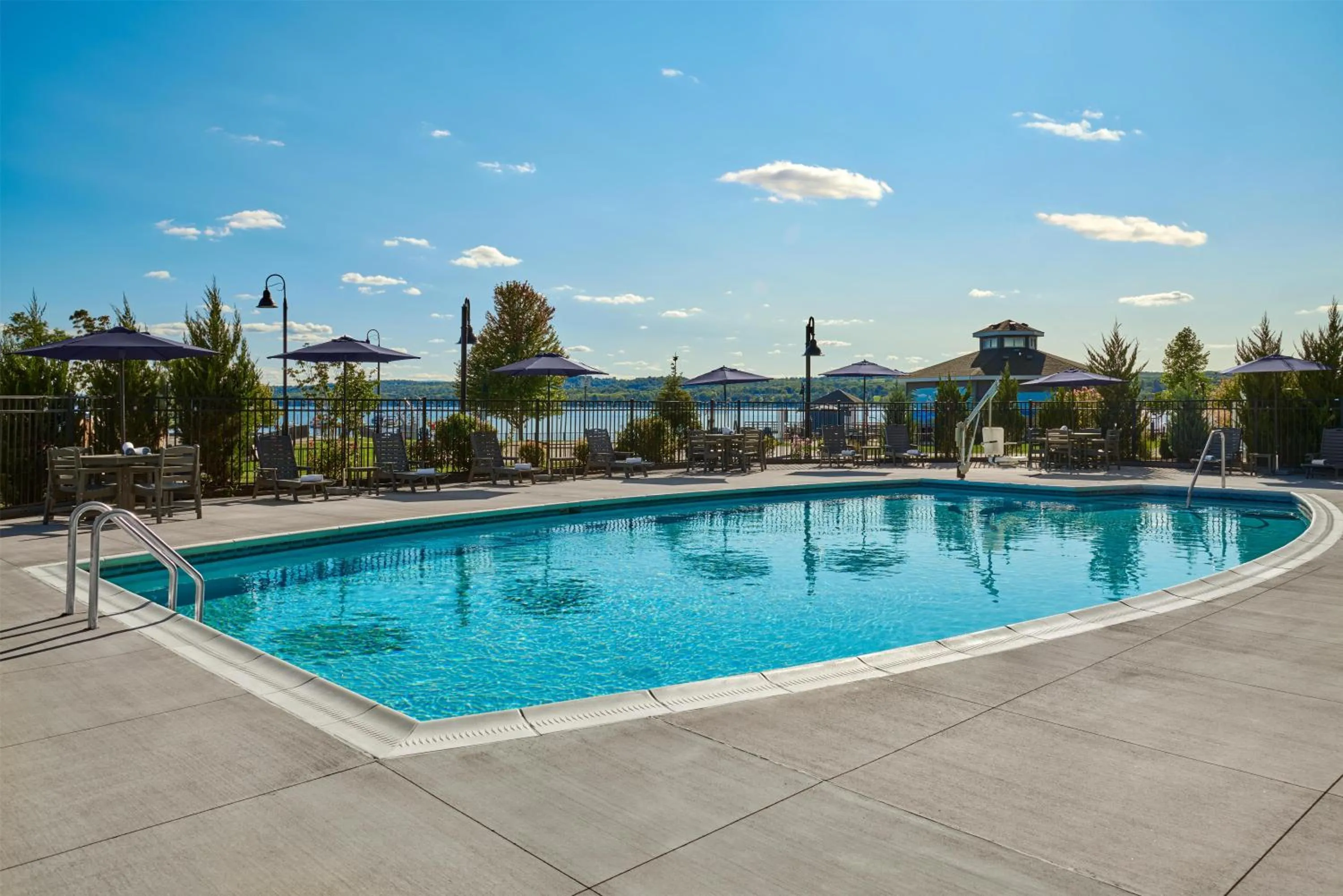 Pool view in Hotel Canandaigua, Tapestry Collection By Hilton