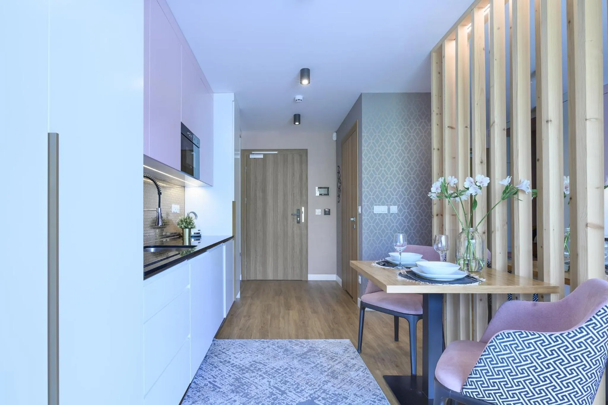 Kitchen or kitchenette in Aparthotel Prestige & SPA