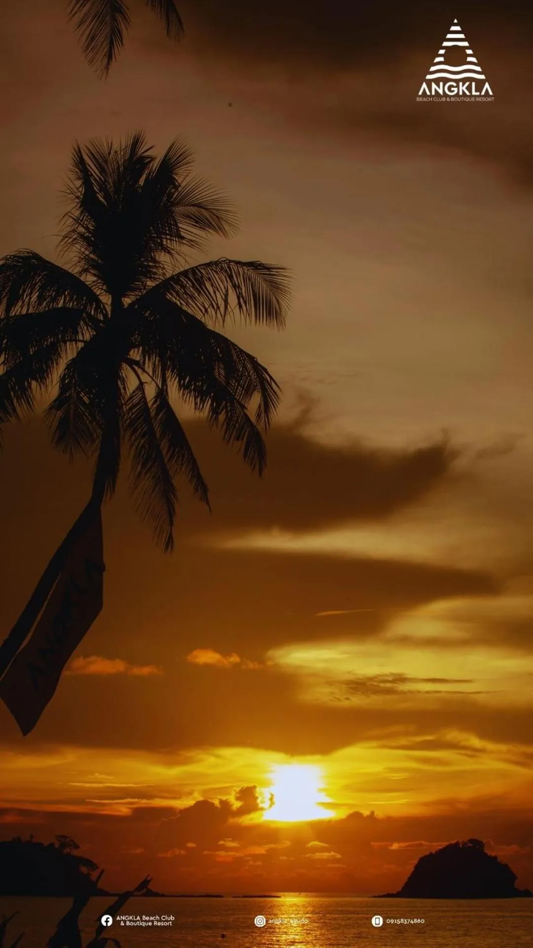 Sunset in ANGKLA Beach Club & Boutique Resort