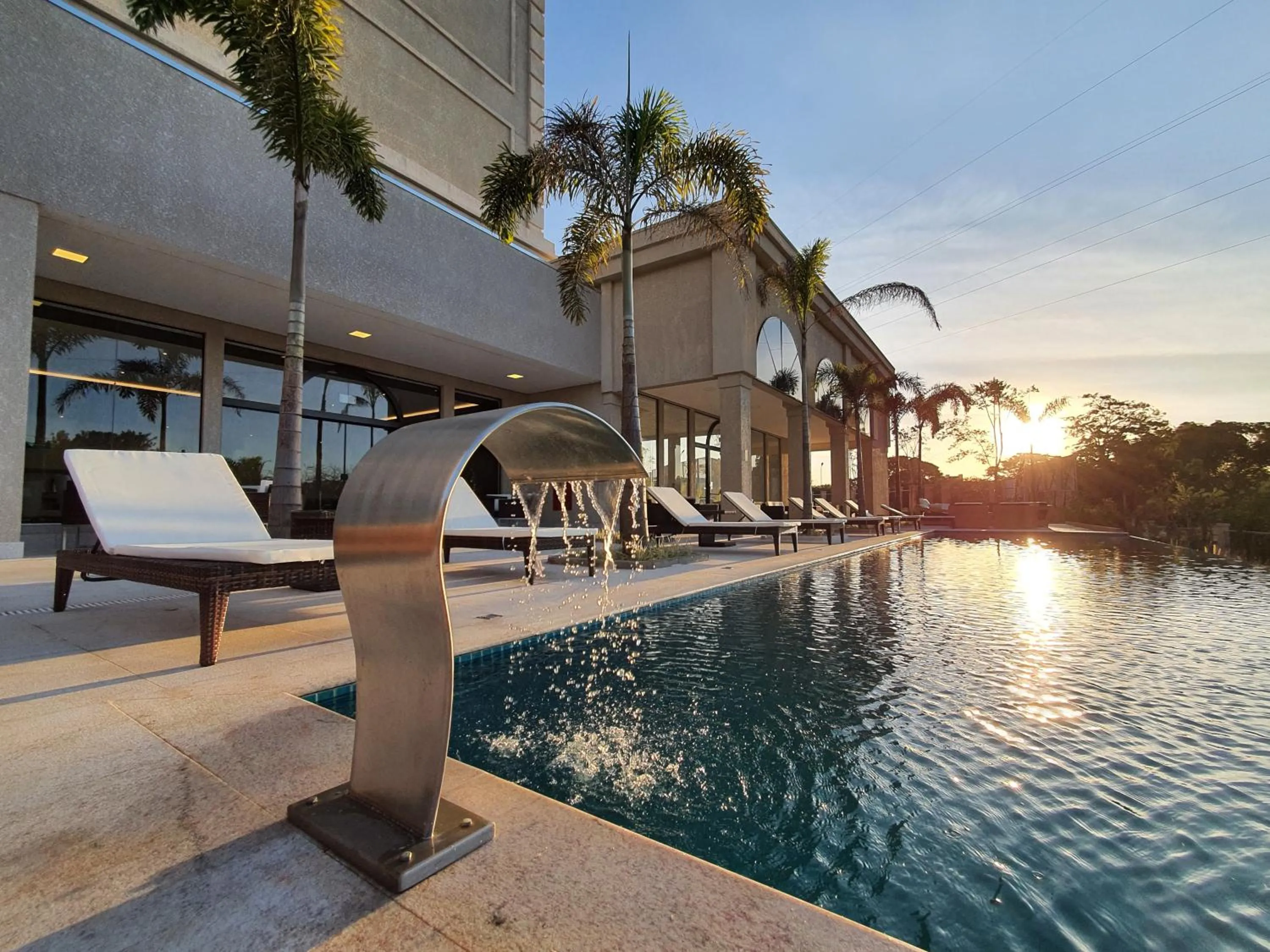 Pool view in Class Hotel Piracicaba