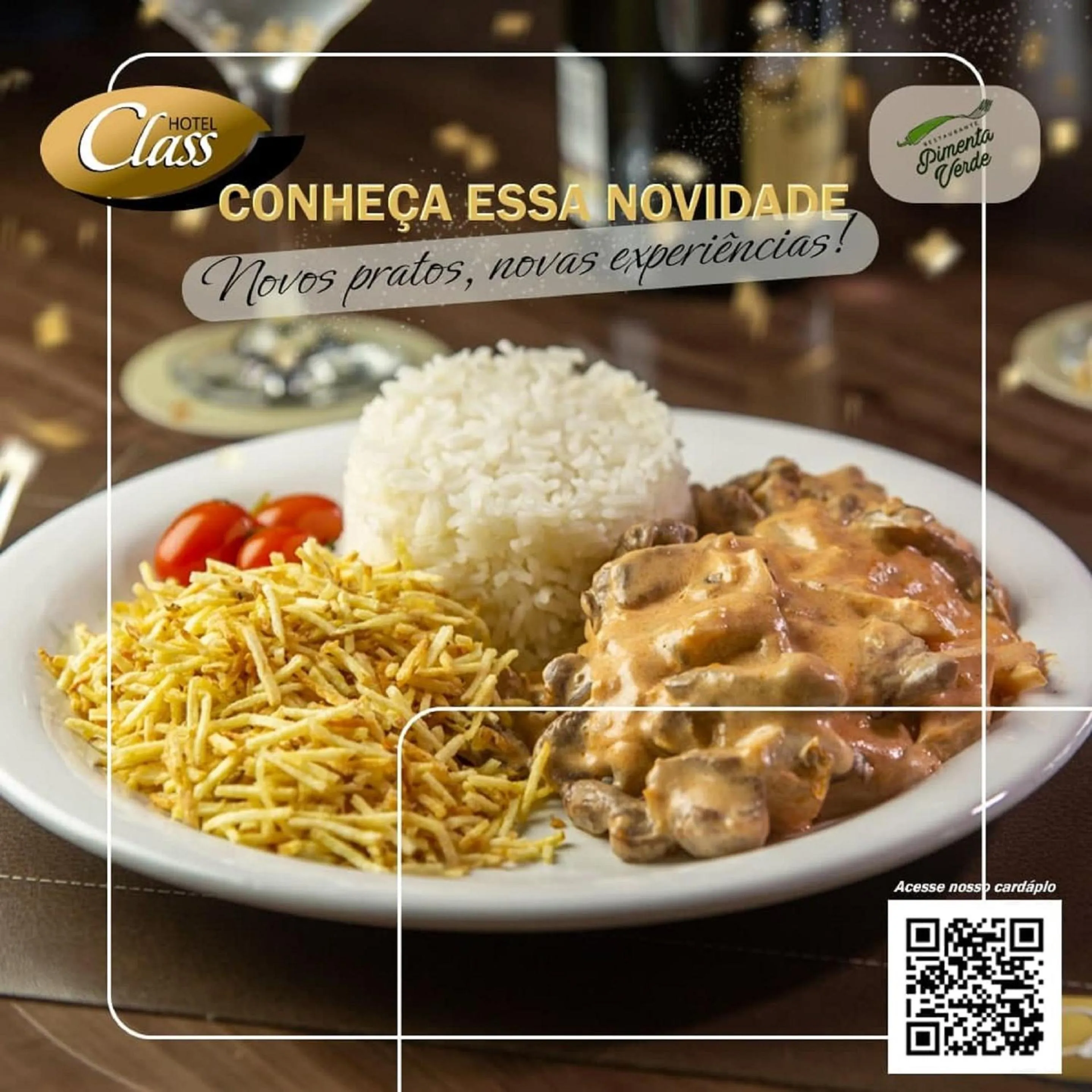 Restaurant/places to eat in Class Hotel Piracicaba