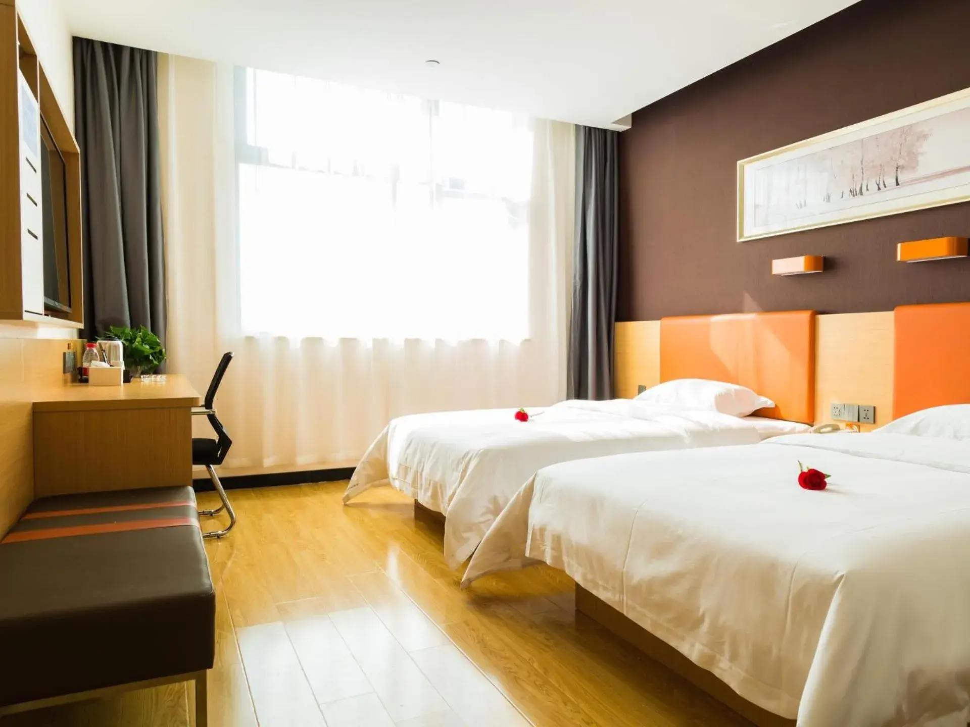 Bed in 7Days Premium Deyang Zhongjiang Chengbei Passenger Station Branch Bed in 7Days Premium Deyang Zhongjiang Chengbei Passenger Station Branch