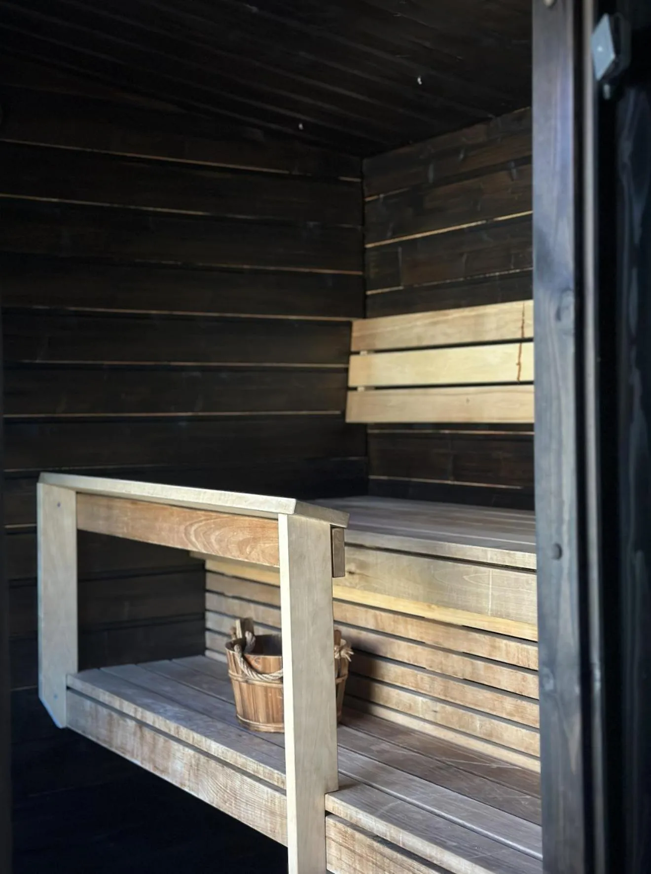 Sauna in Gammelgård Pizza & Padel Resort