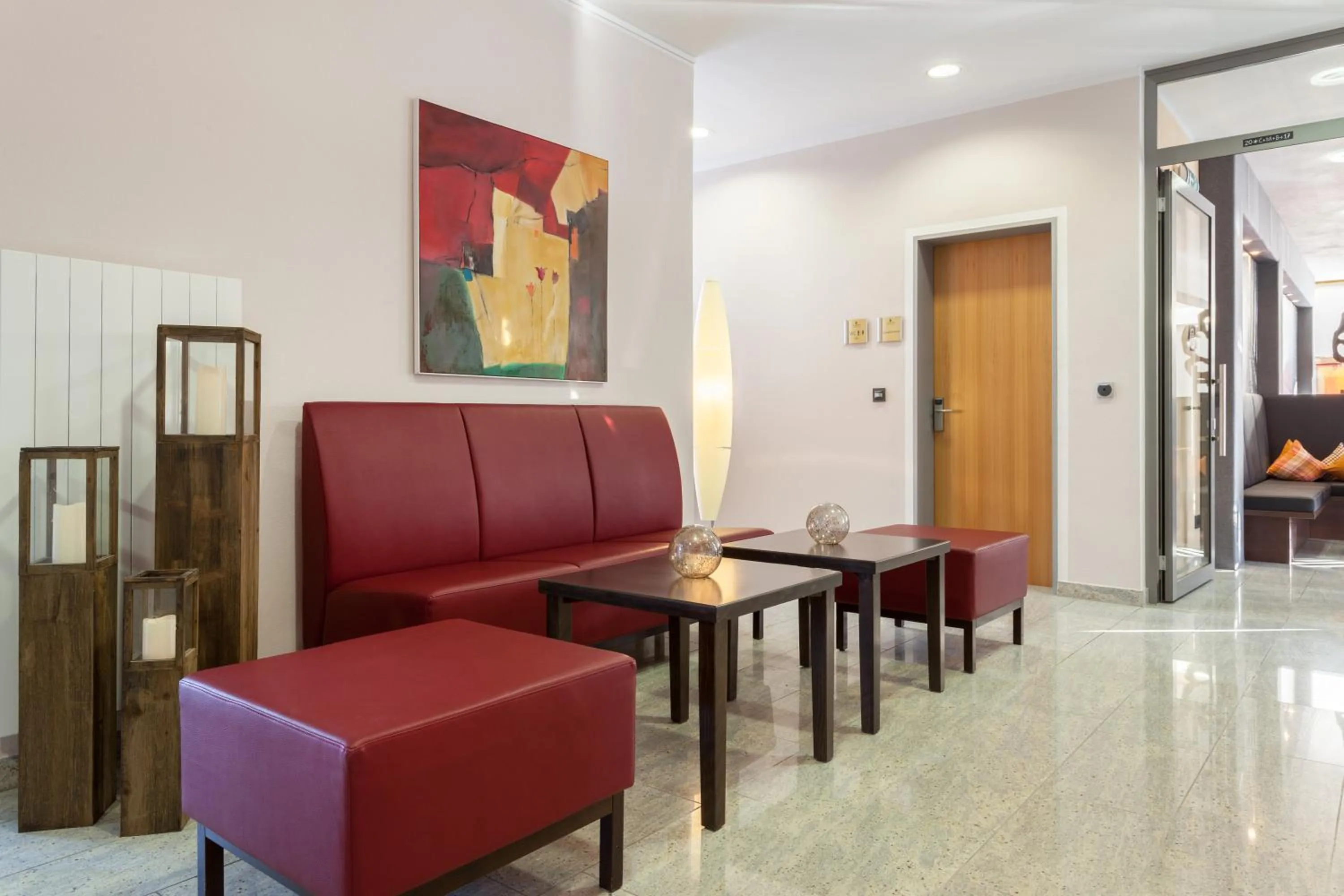 Lobby or reception in Hotel Waldhorn