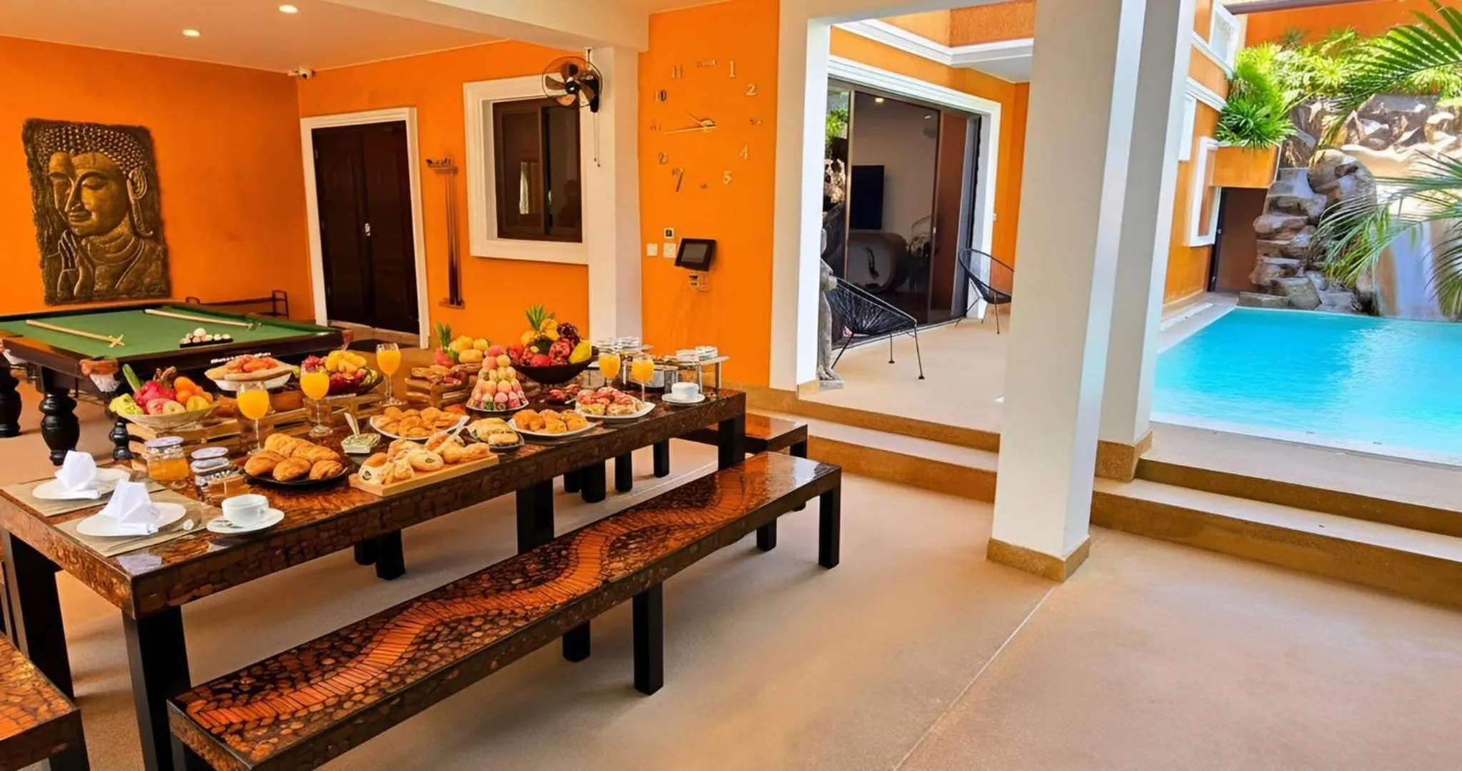 Restaurant/places to eat in HIDELAND Luxury Pool Villa Pattaya Walking Street 5 Bedrooms