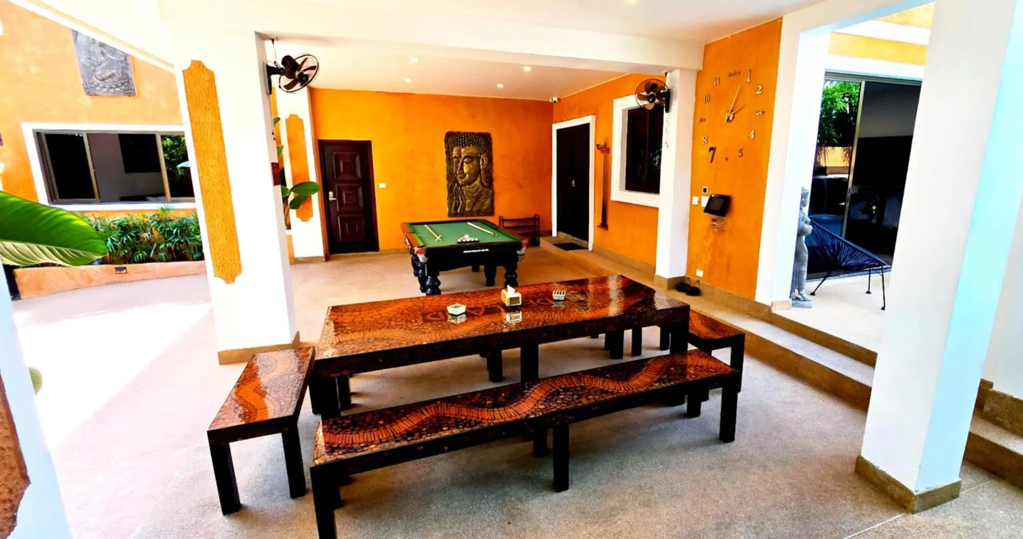 Patio in HIDELAND Luxury Pool Villa Pattaya Walking Street 5 Bedrooms