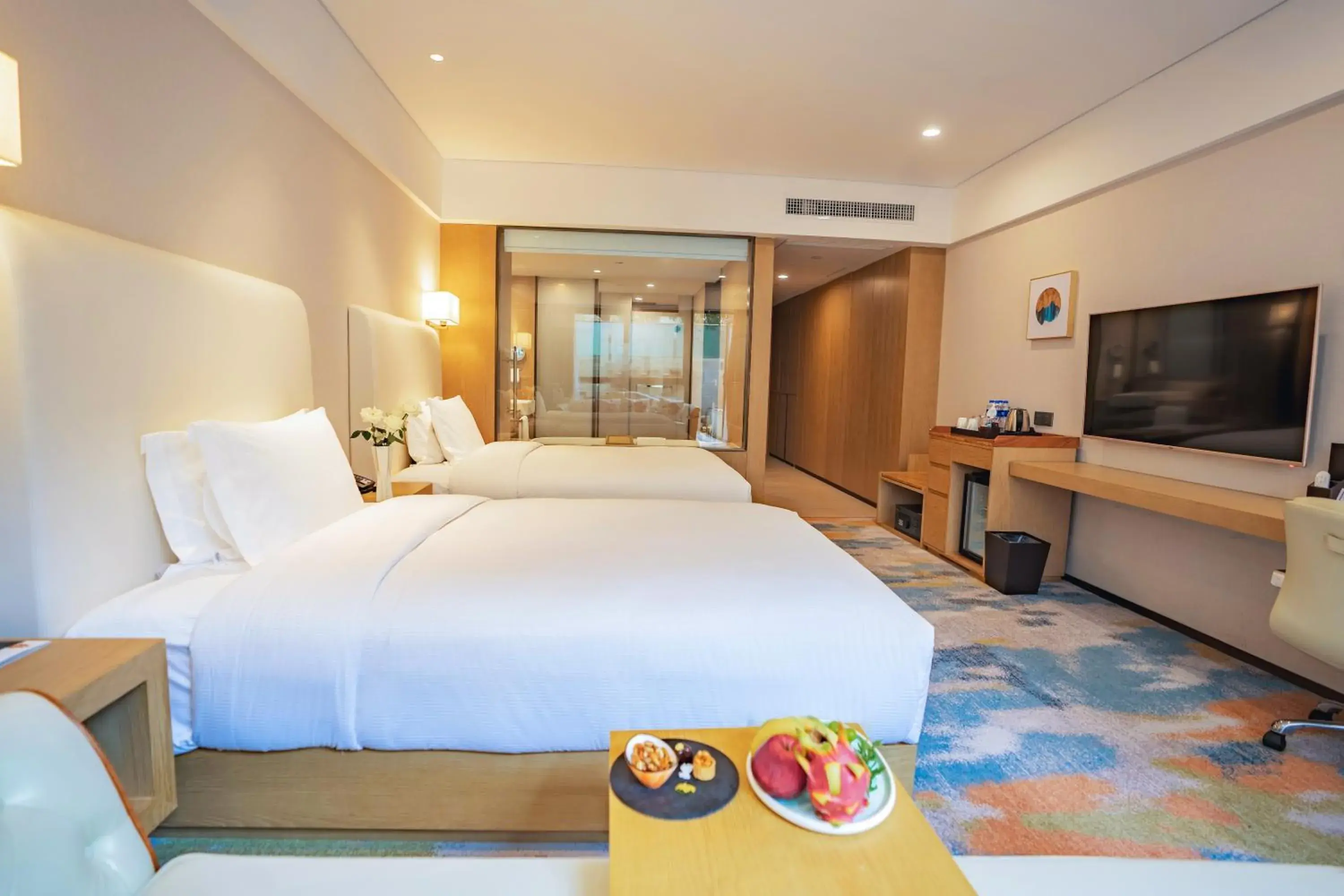 Bed in Hilton Lijiang Bed in Hilton Lijiang