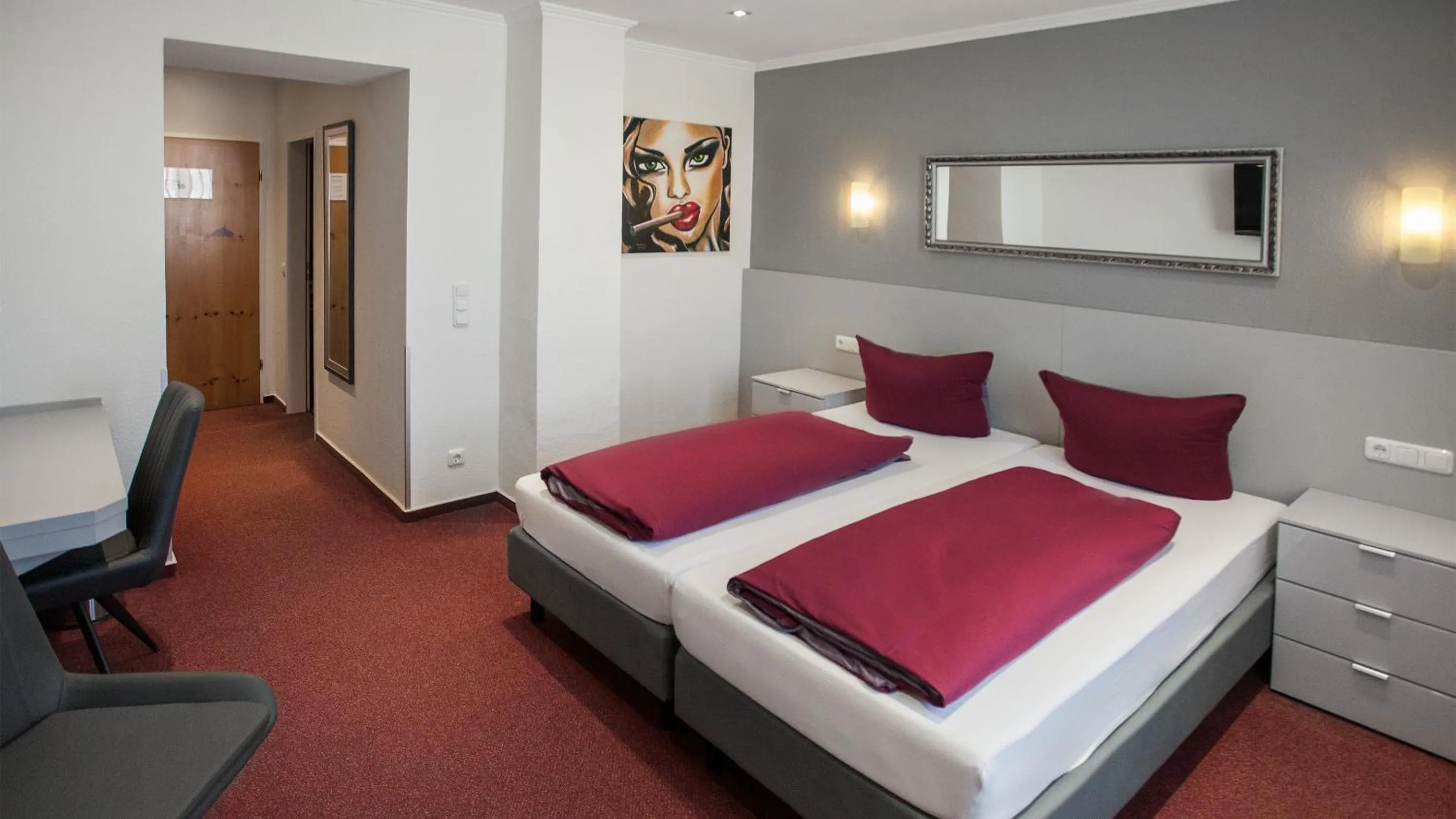 Bedroom, Bed in Hotel Zur Post