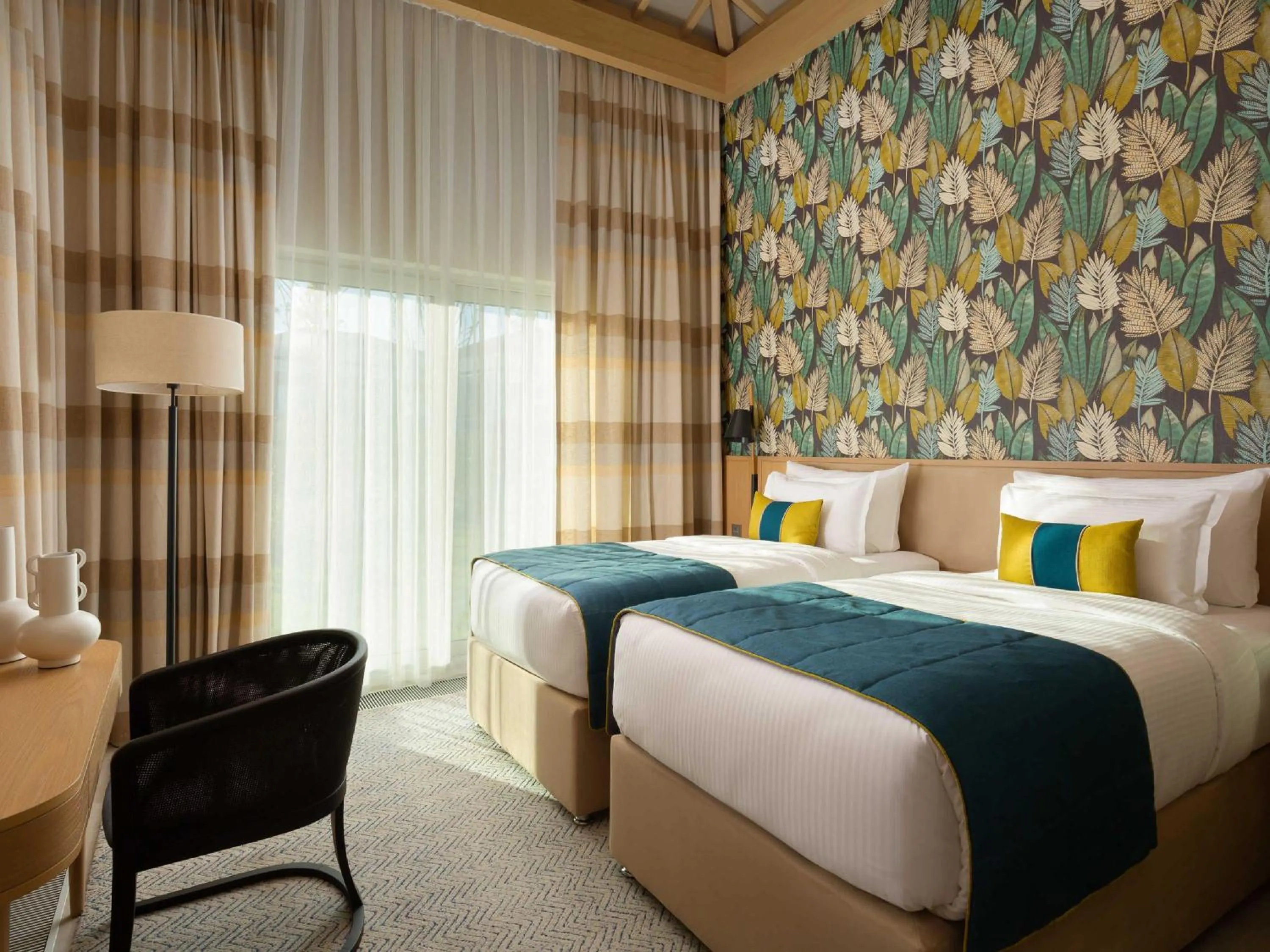 Bedroom, Bed in Rixos Water World Aktau - Theme Park Free Access