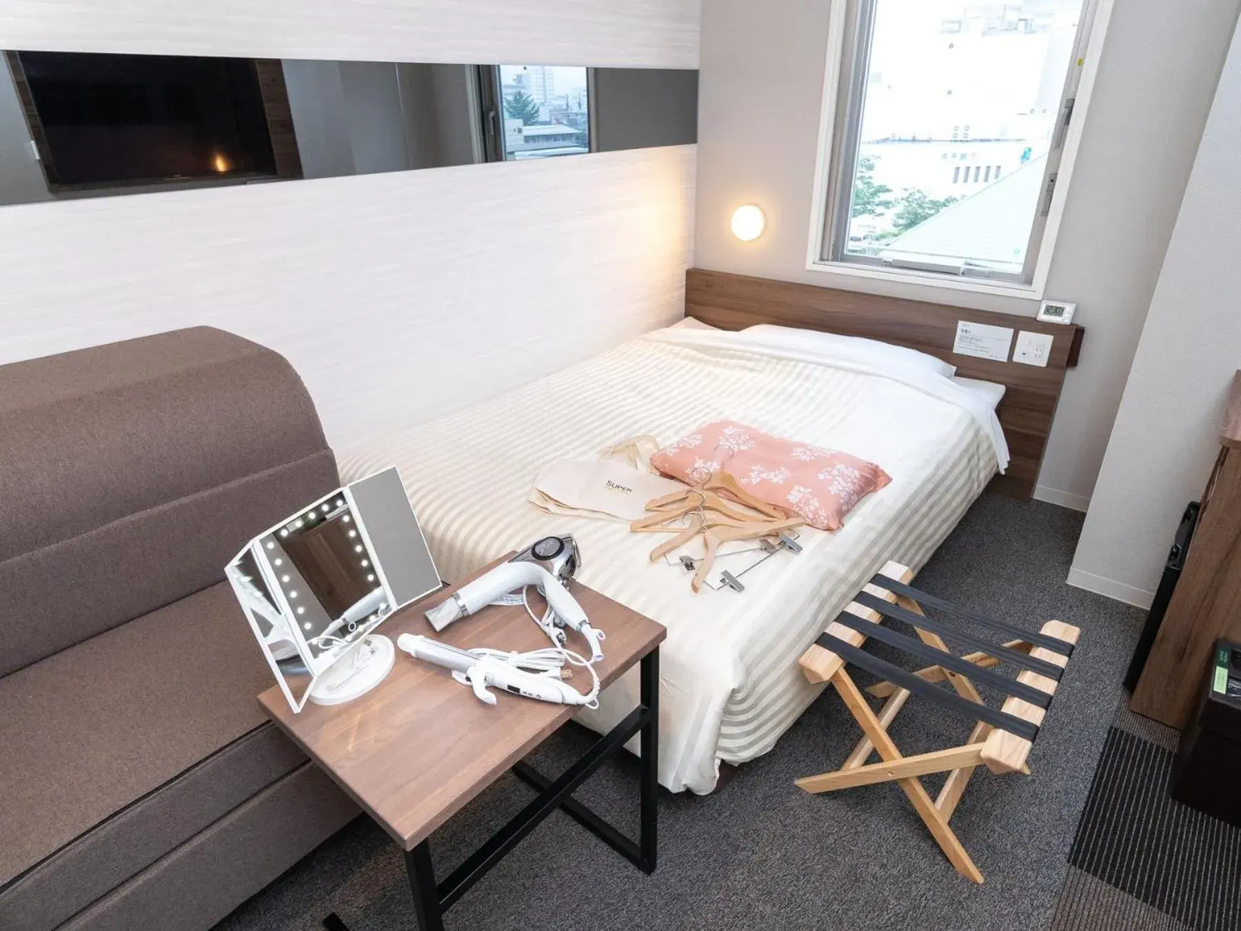 Bed in Super Hotel Beppu Ekimae Bed in Super Hotel Beppu Ekimae