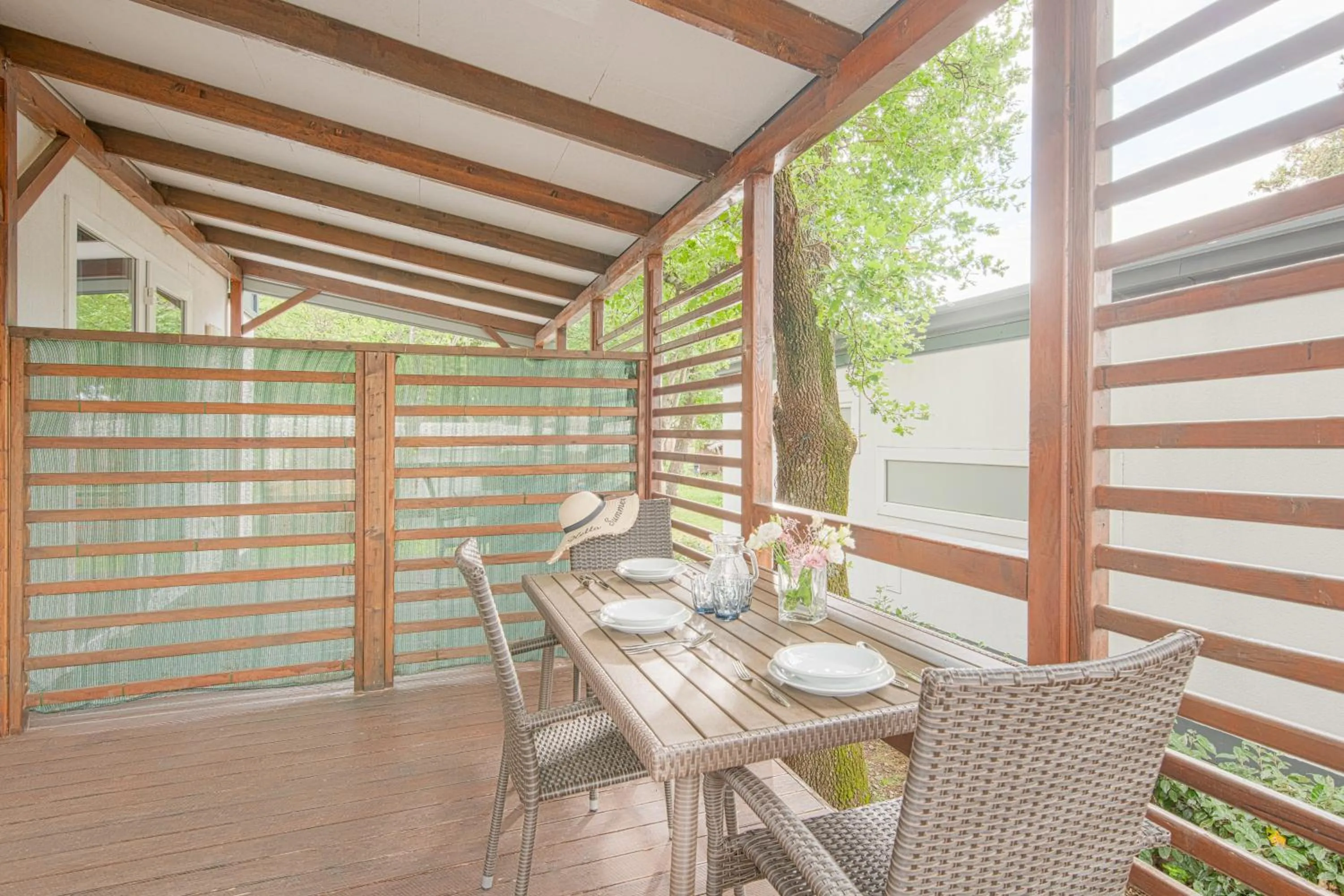 Balcony/Terrace in Elements Camping Selce Mobile homes