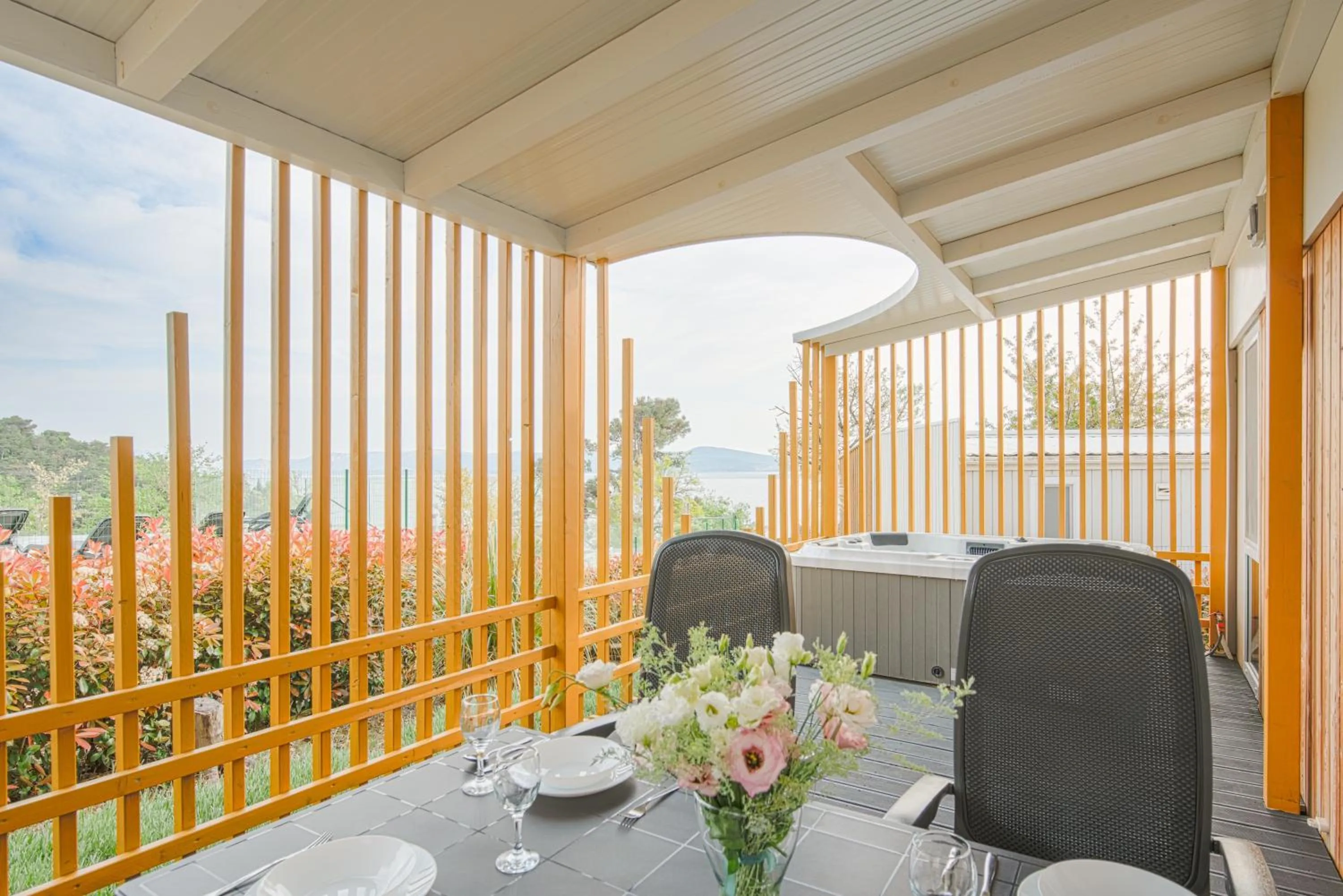 Balcony/Terrace in Elements Camping Selce Mobile homes