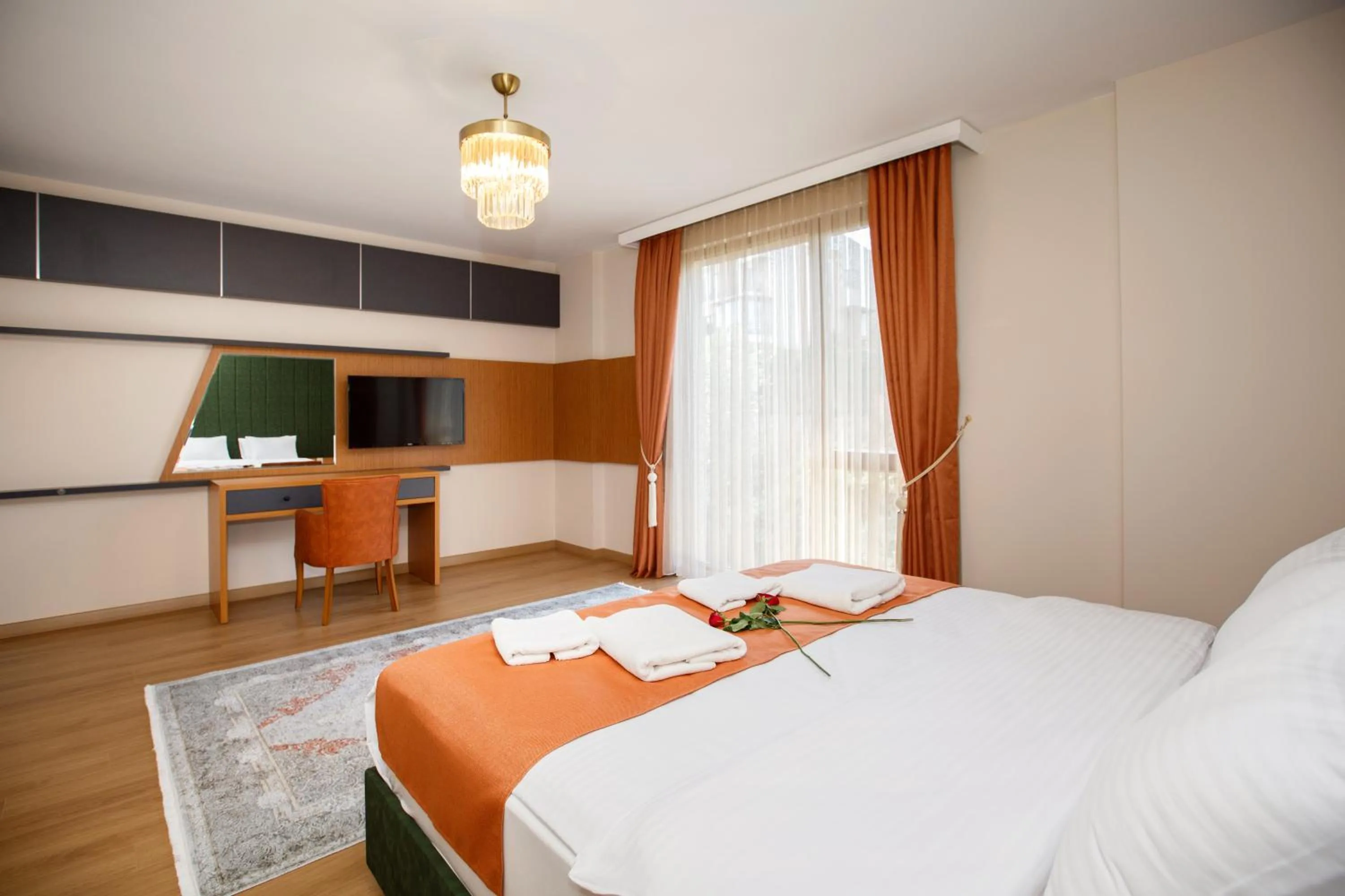 Bed in Armoni Deluxe Suites Trabzon