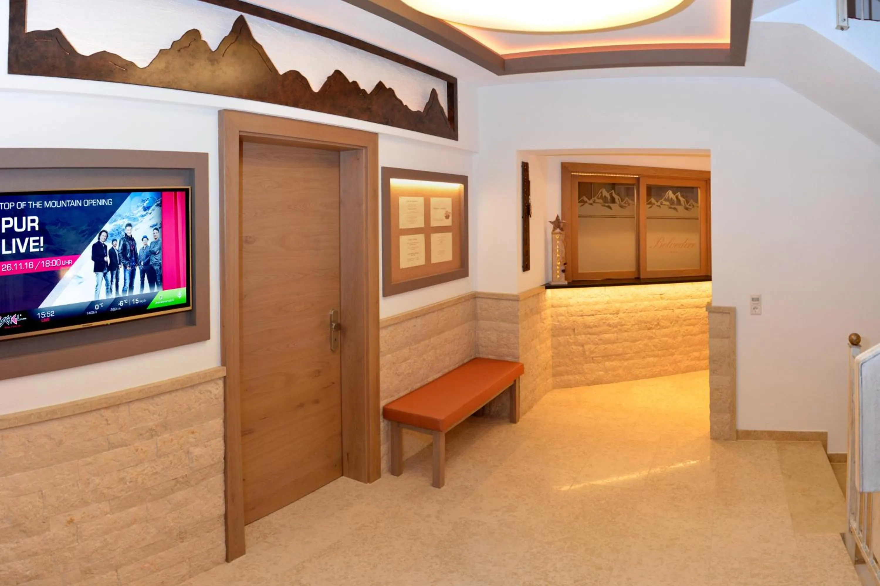 Lobby or reception in Hotel Garni Belvedere