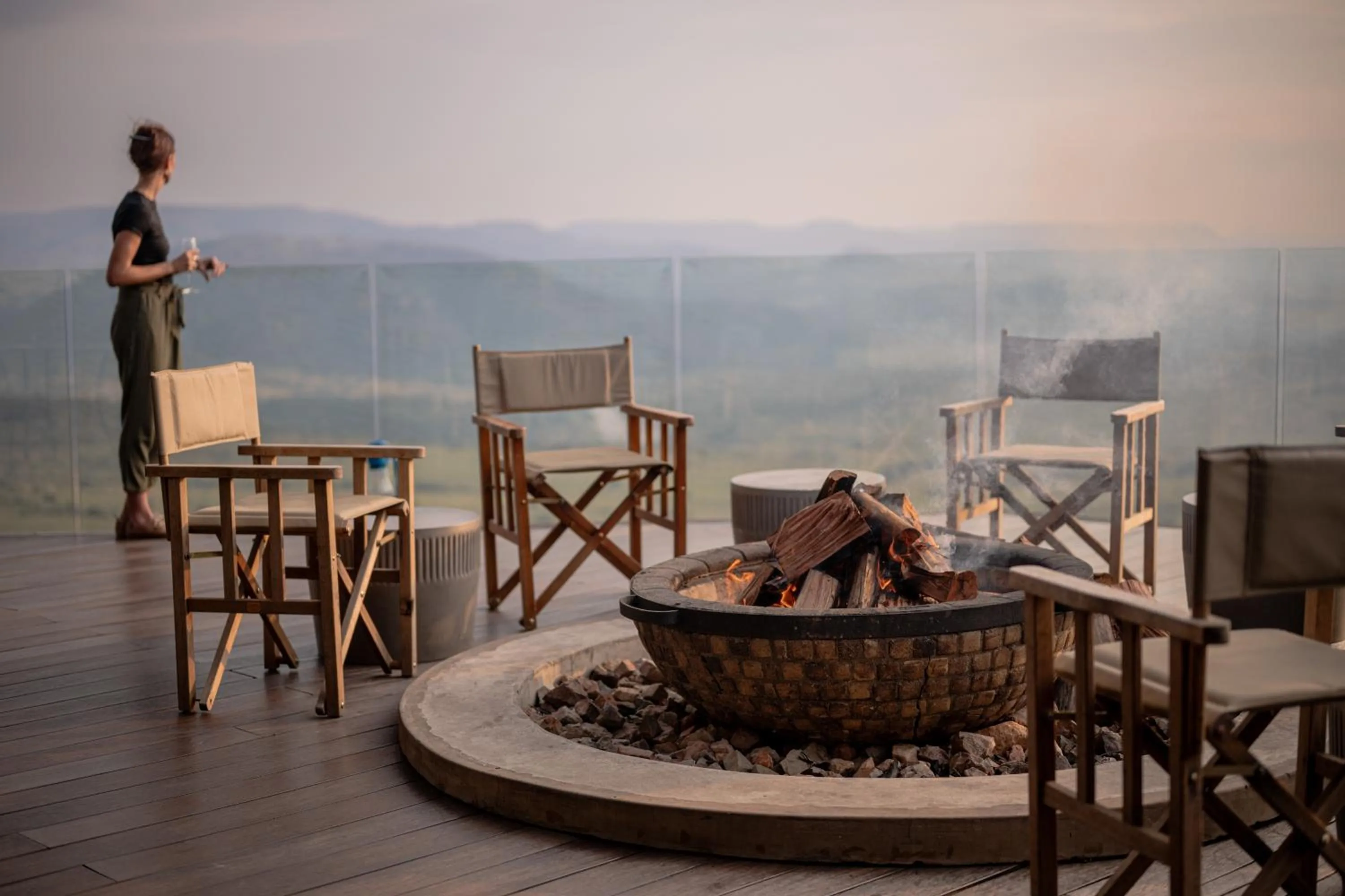 Patio in Zulu Rock Lodge - Babanango Game Reserve