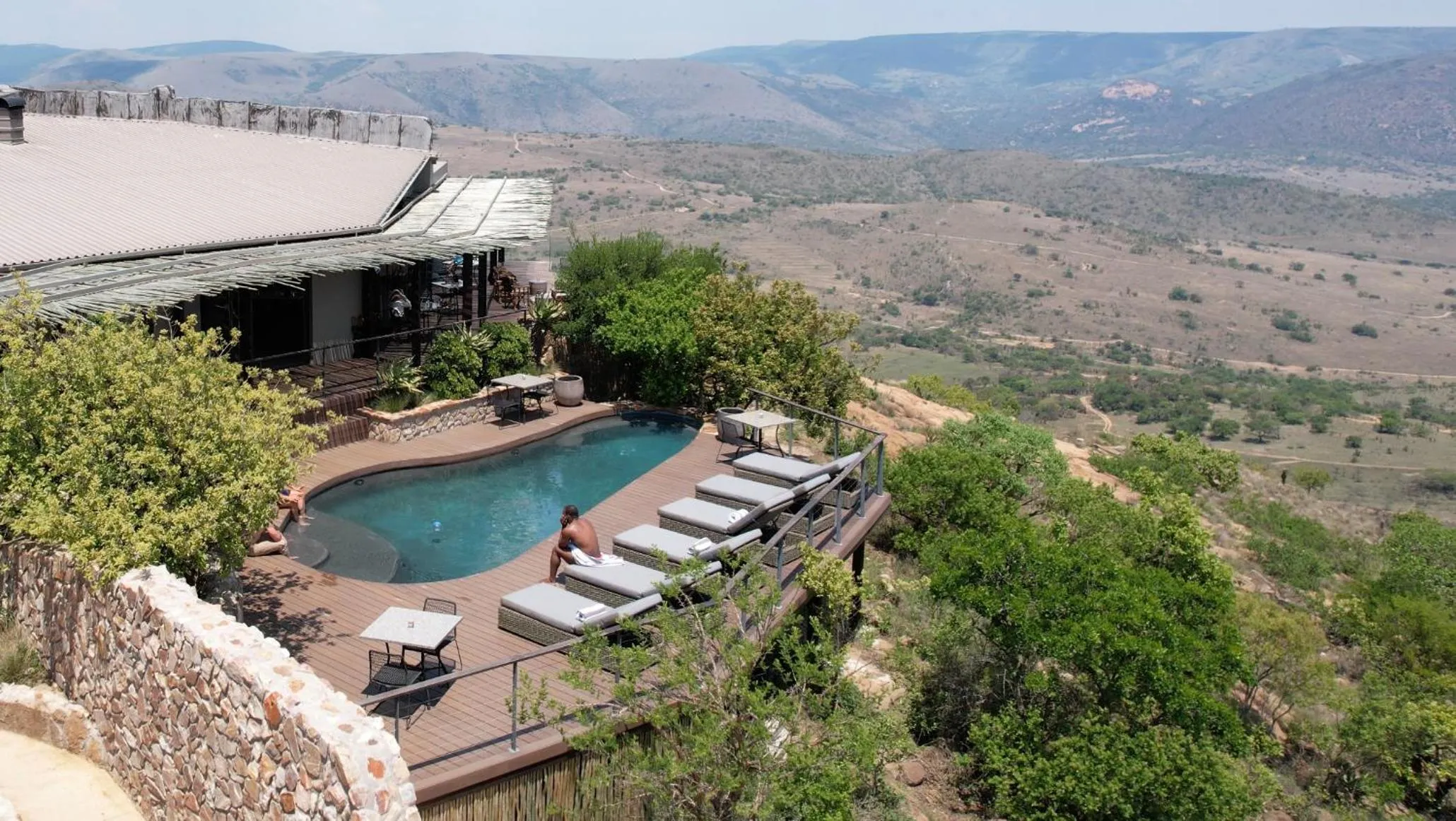 Swimming pool in Zulu Rock Lodge - Babanango Game Reserve