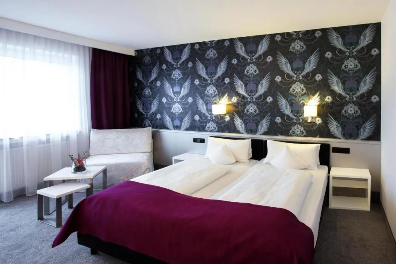Bed in Hotel Hellers Twenty Four II -24h-Check-In-