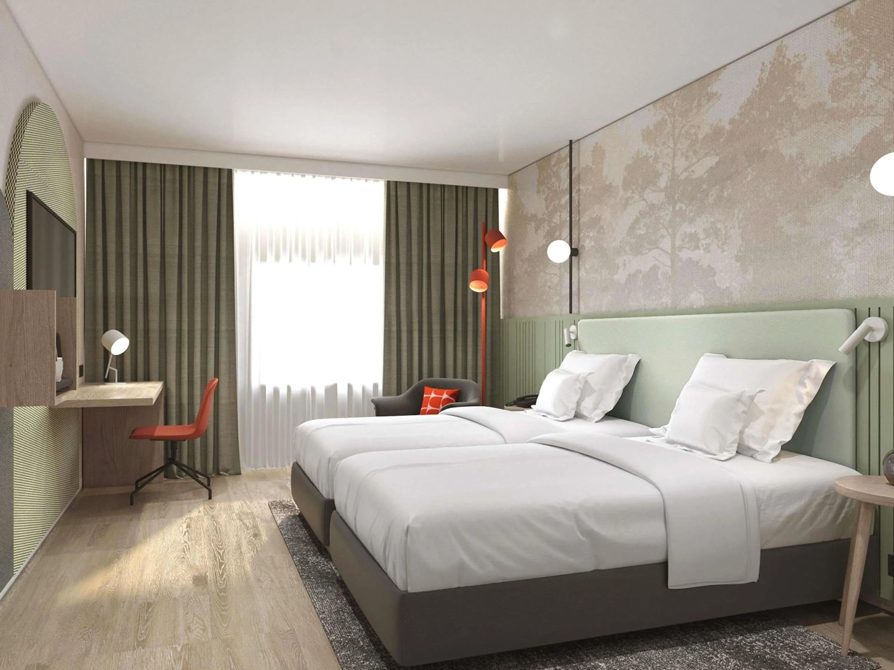 Bedroom, Bed in Fora Hotel Hannover by Mercure