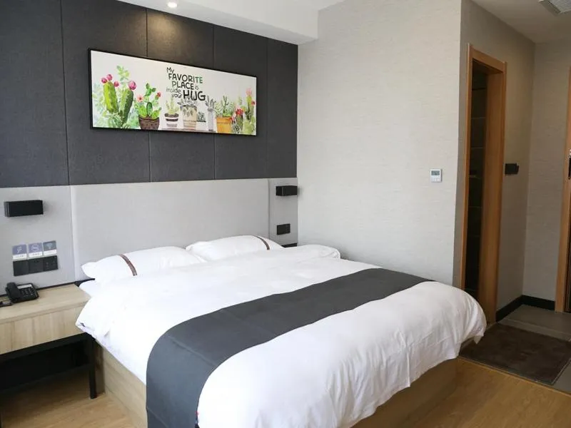 Bed in Thank Inn Chain Hotel Shanxi Jinzhong Yuci District Yunhua Street