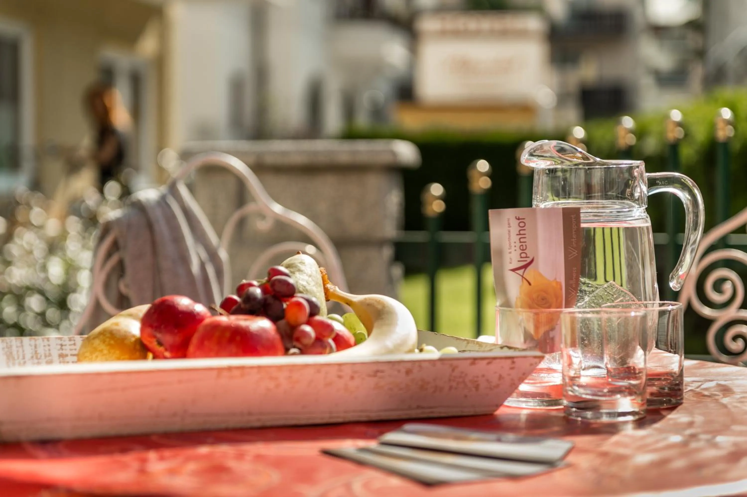 Food and drinks in Hotel Alpenhof - New Sauna Area