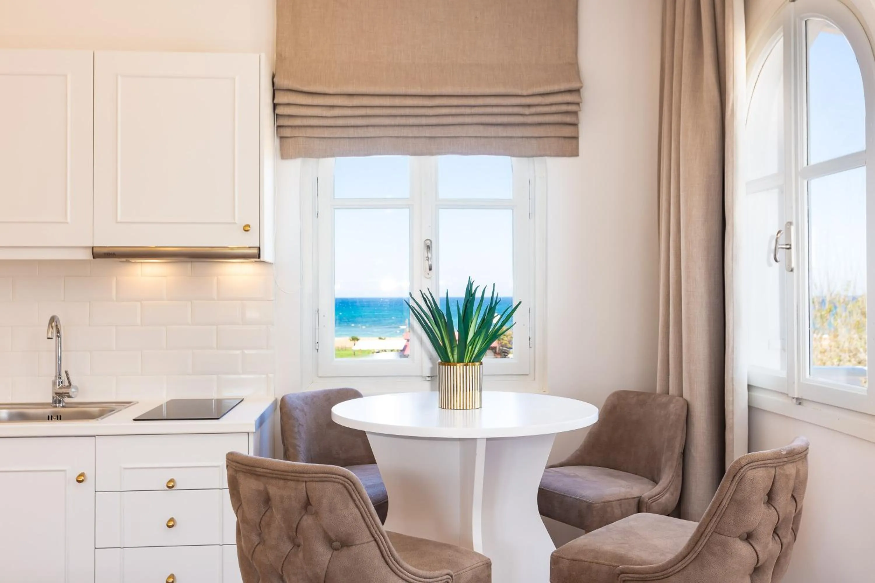 Kitchen or kitchenette in Pinelopi Beach Suites