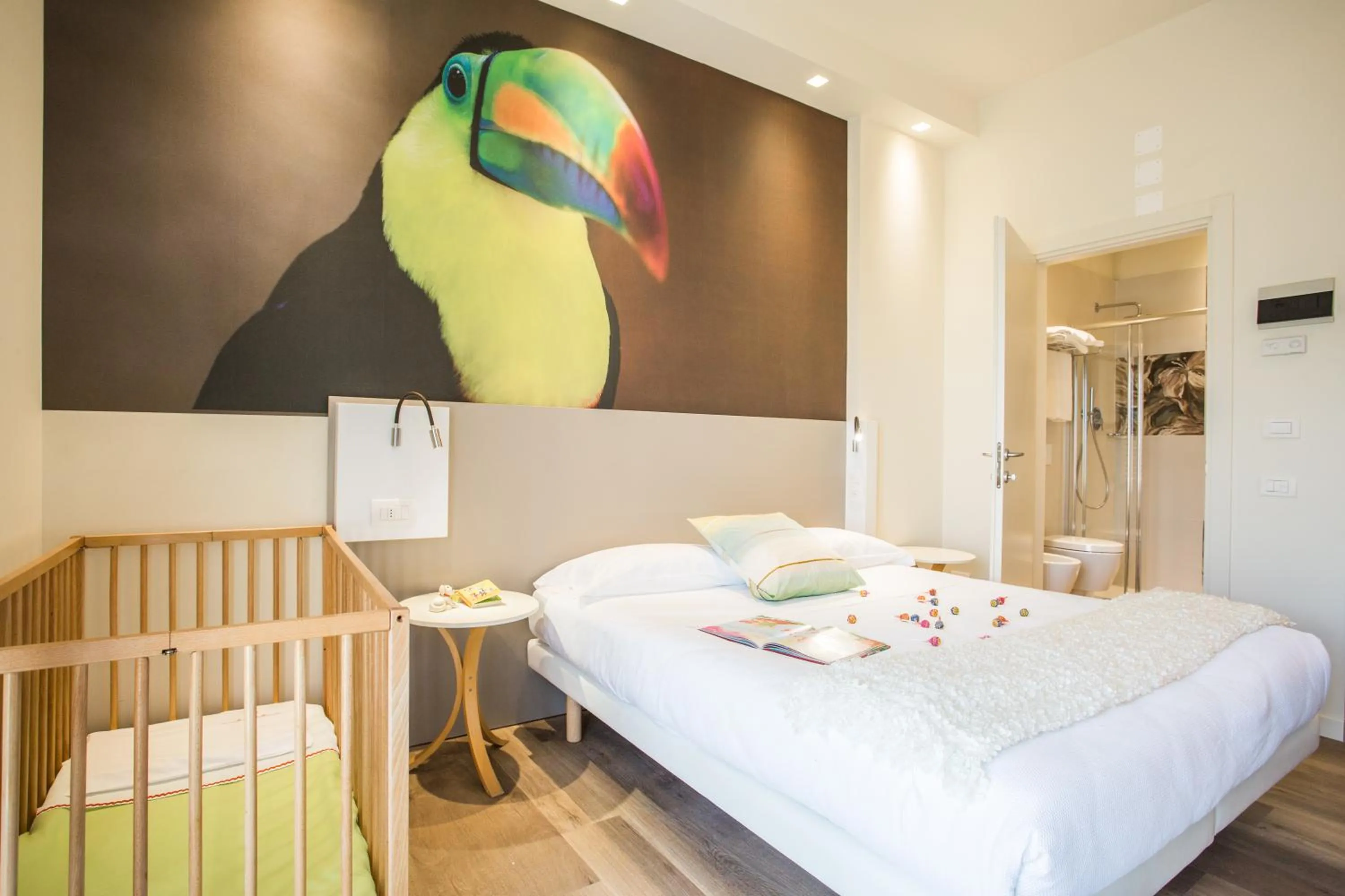 Bed in Hotel La Fenice