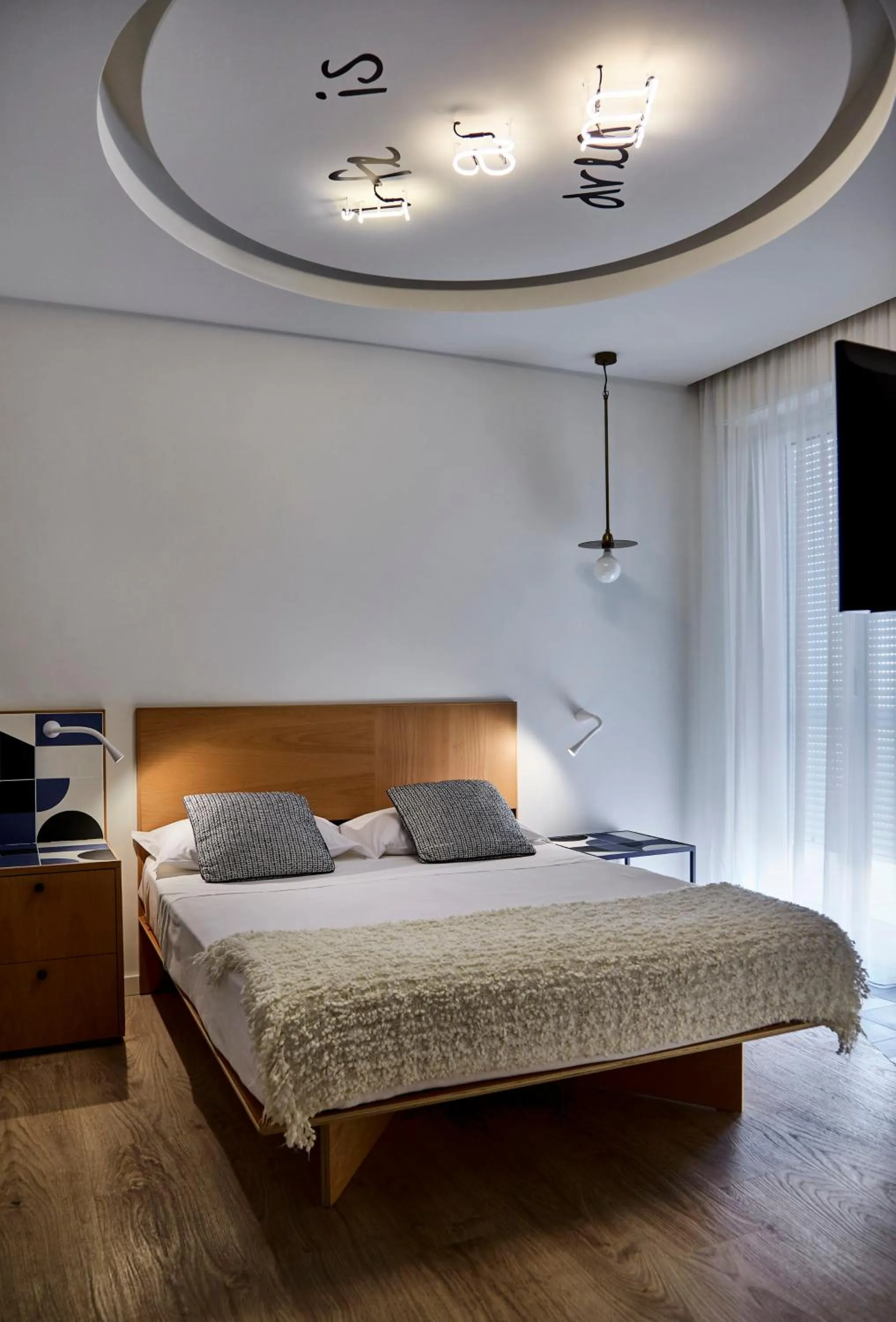 Bed in Hotel La Fenice