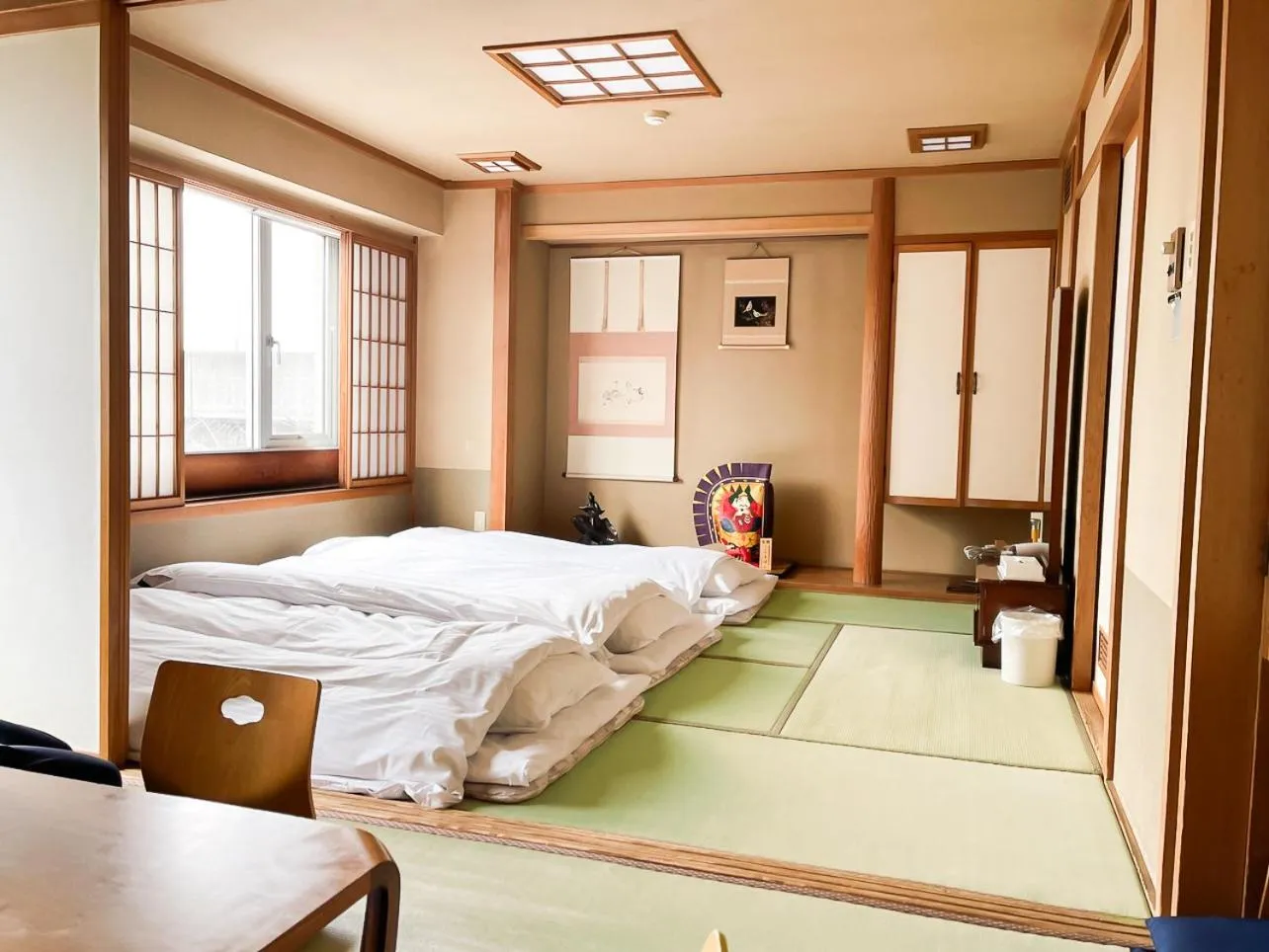 Bed in Hachinohe Plaza Hotel