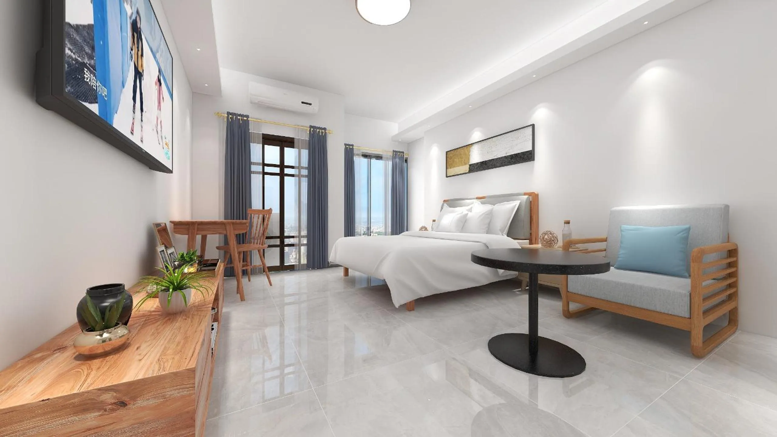 Bed in Foshan Laide Apartment
