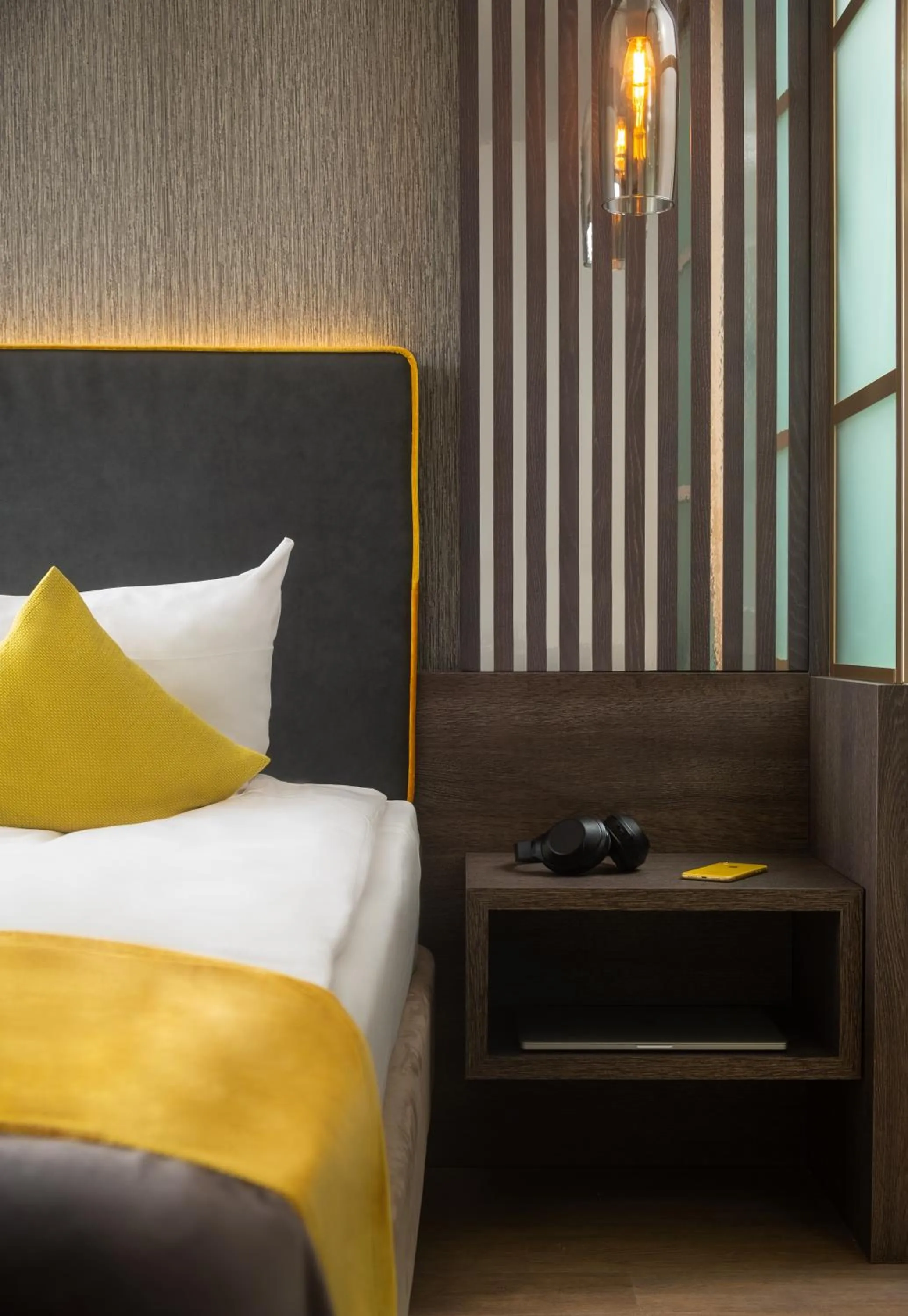 Decorative detail, Bed in Hetzel Hotel Stuttgart