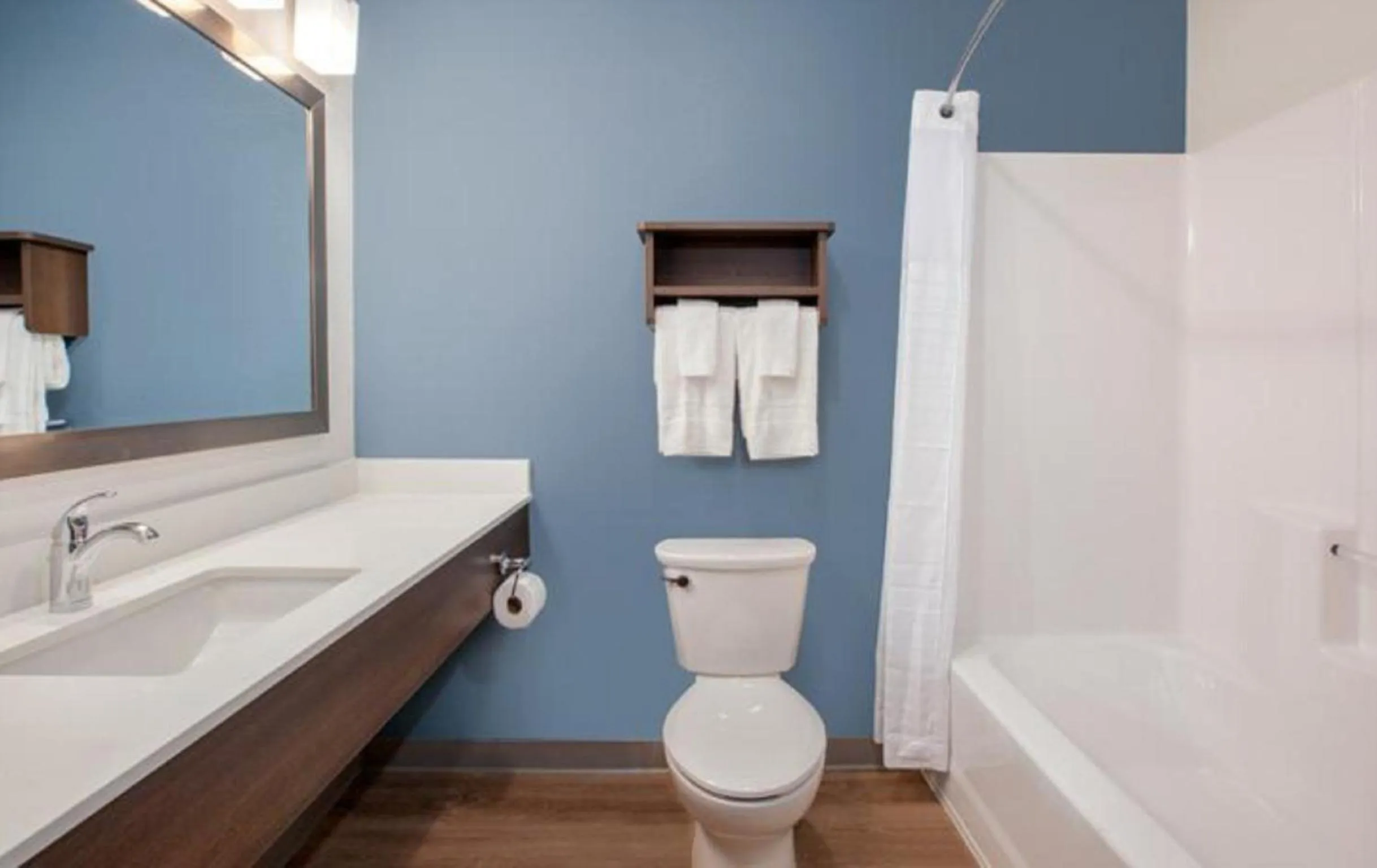 Bathroom in Woodspring Suites Atlanta Stockbridge