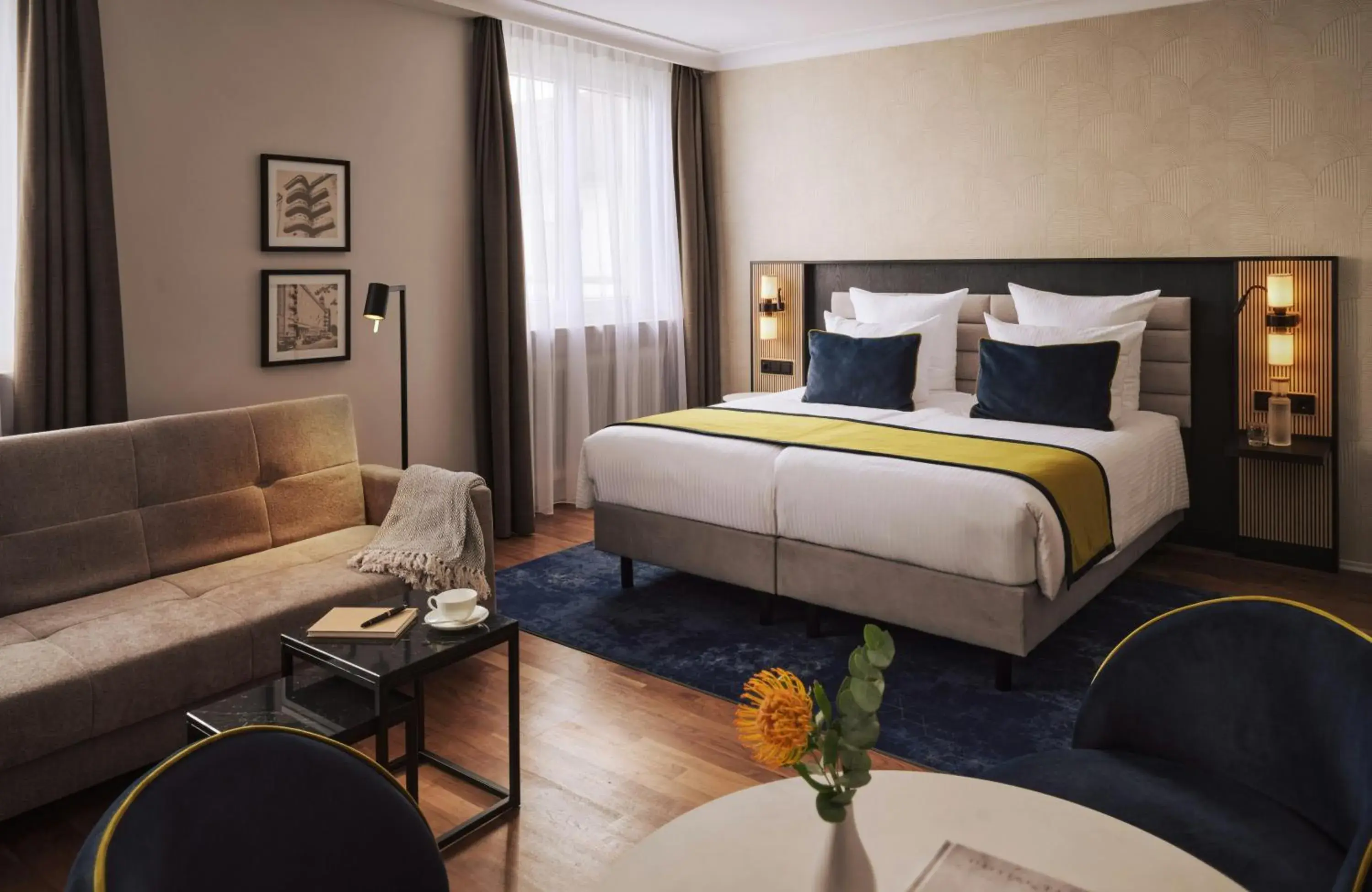 Photo of the whole room, Bed in Hotel Mannheimer Hof - Leonardo Limited Edition Photo of the whole room, Bed in Hotel Mannheimer Hof - Leonardo Limited Edition